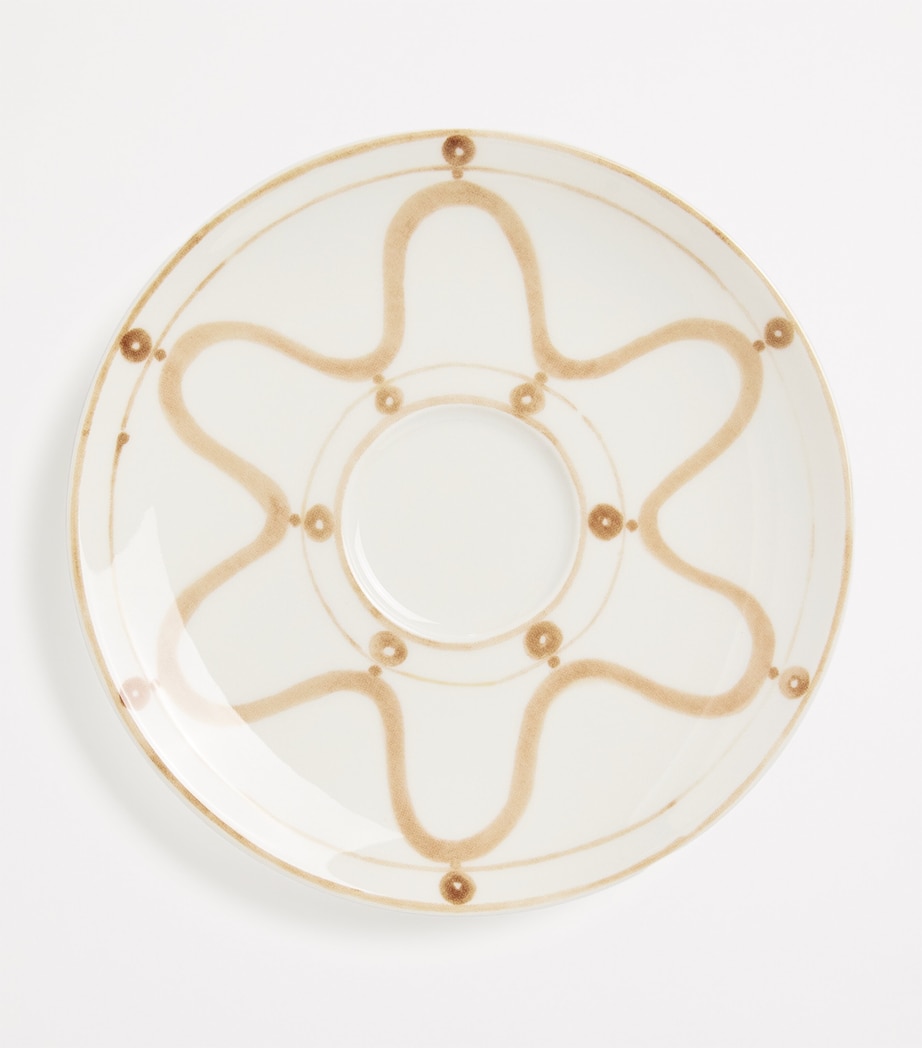 Porcelain Serenity Cup and Saucer BEIGE ON WHITE Image 2