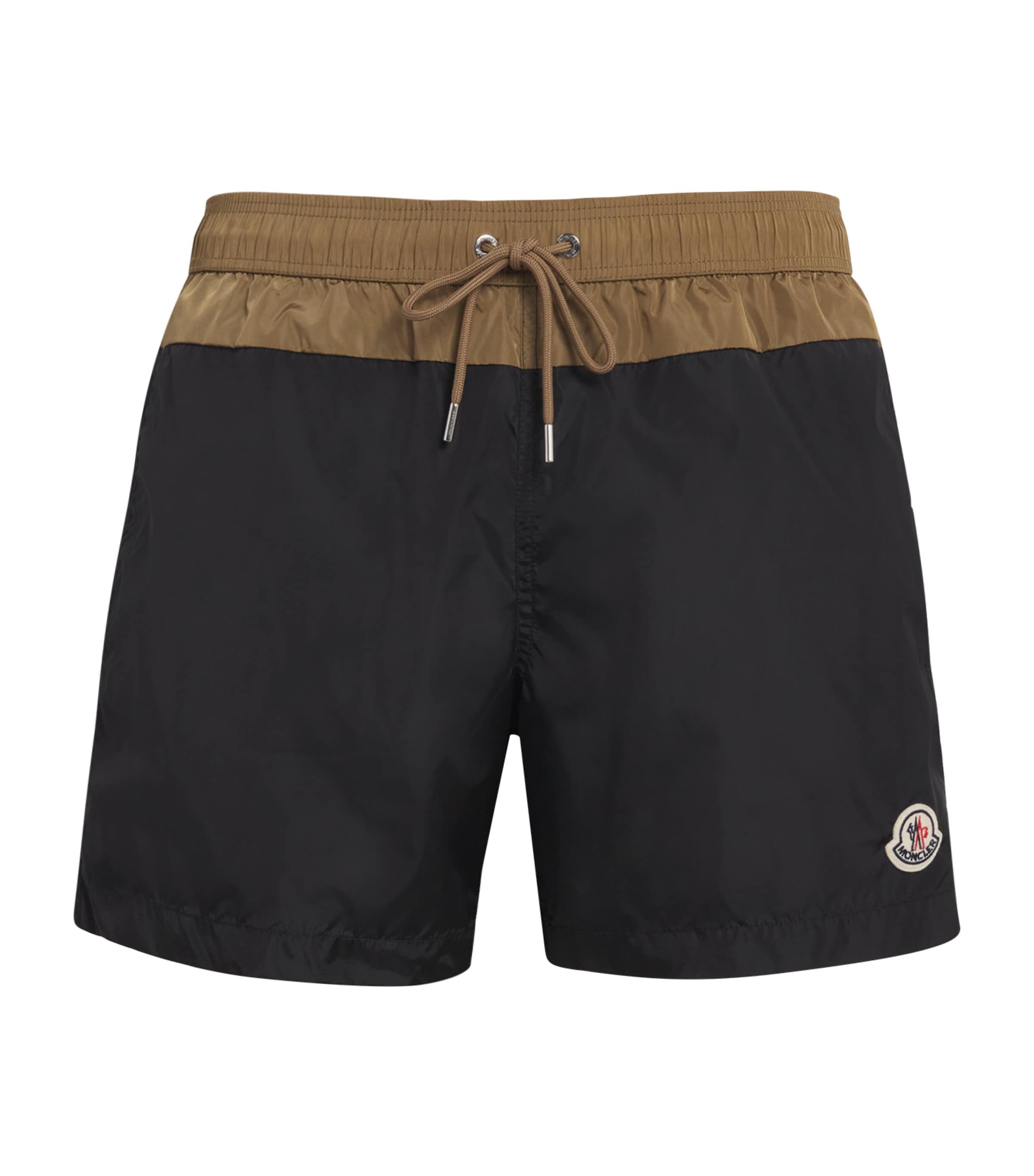 Moncler Mens Logo Contrast Panel Swim Shorts Image 1
