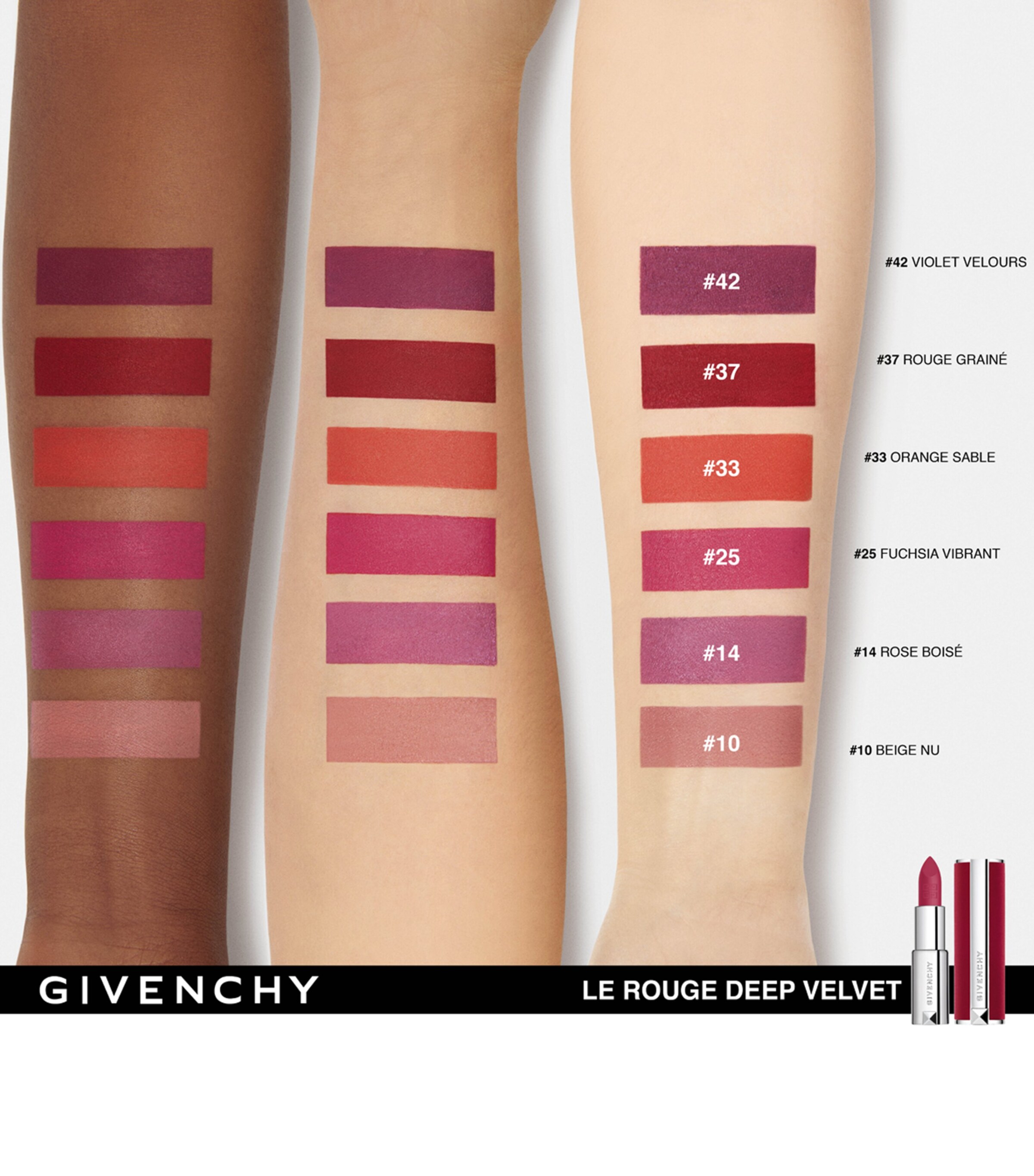 Givenchy Le Rouge Deep Velvet Lipstick Beige Nu Image 5