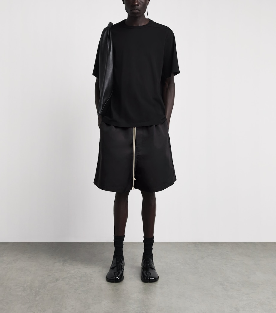 Rick Owens Mens Faun Drawstring Shorts Black Image 2