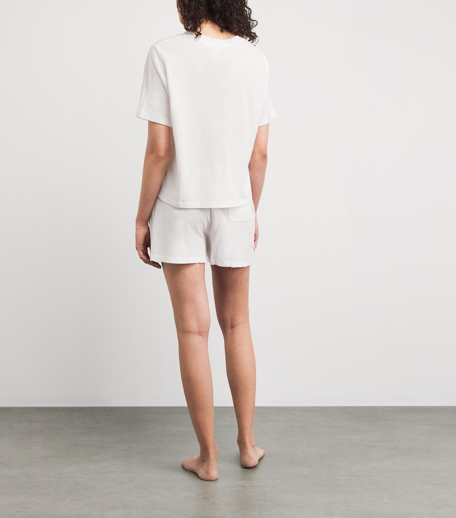 Polo Ralph Lauren Womens Cotton-Modal Short Pyjama Set White Cloud Image 4