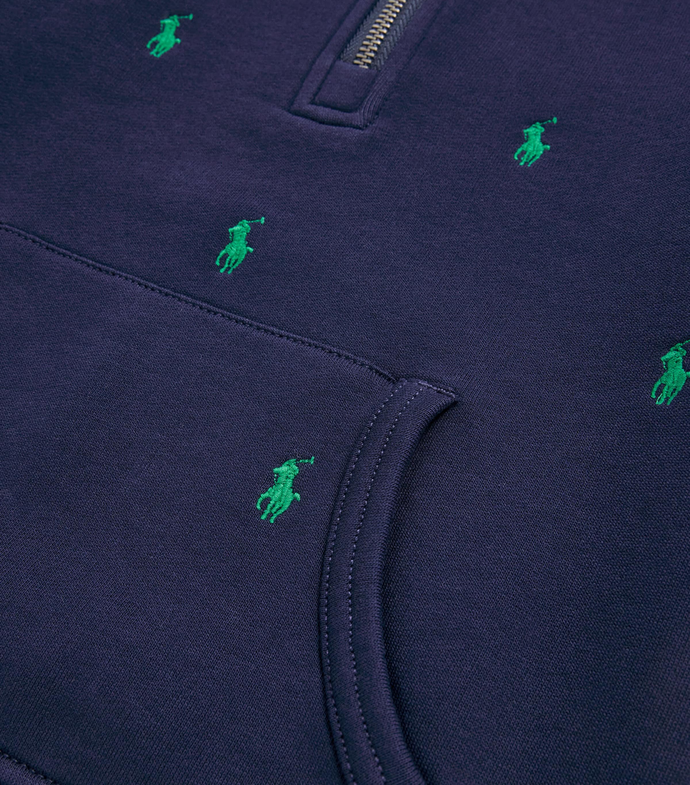 Ralph Lauren Kids Cotton Quarter-Zip Sweatshirt (2-7 Years) Navy Image 3