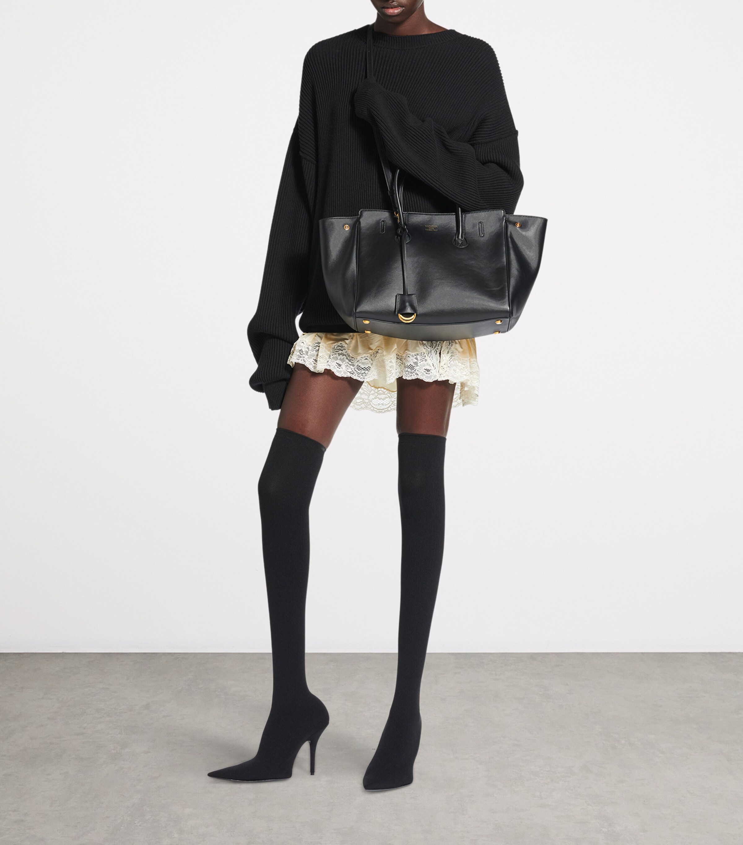 Balenciaga Black Small Calfskin Hampton Top-Handle Bag | Harrods US Balenciaga Black Small Calfskin Hampton Top-Handle Bag | Harrods US