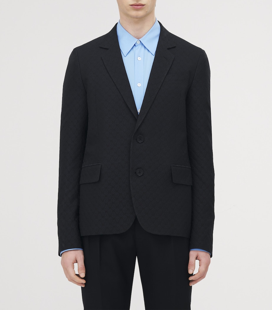 Skull-Print Single-Breasted Blazer 1010 Image 5