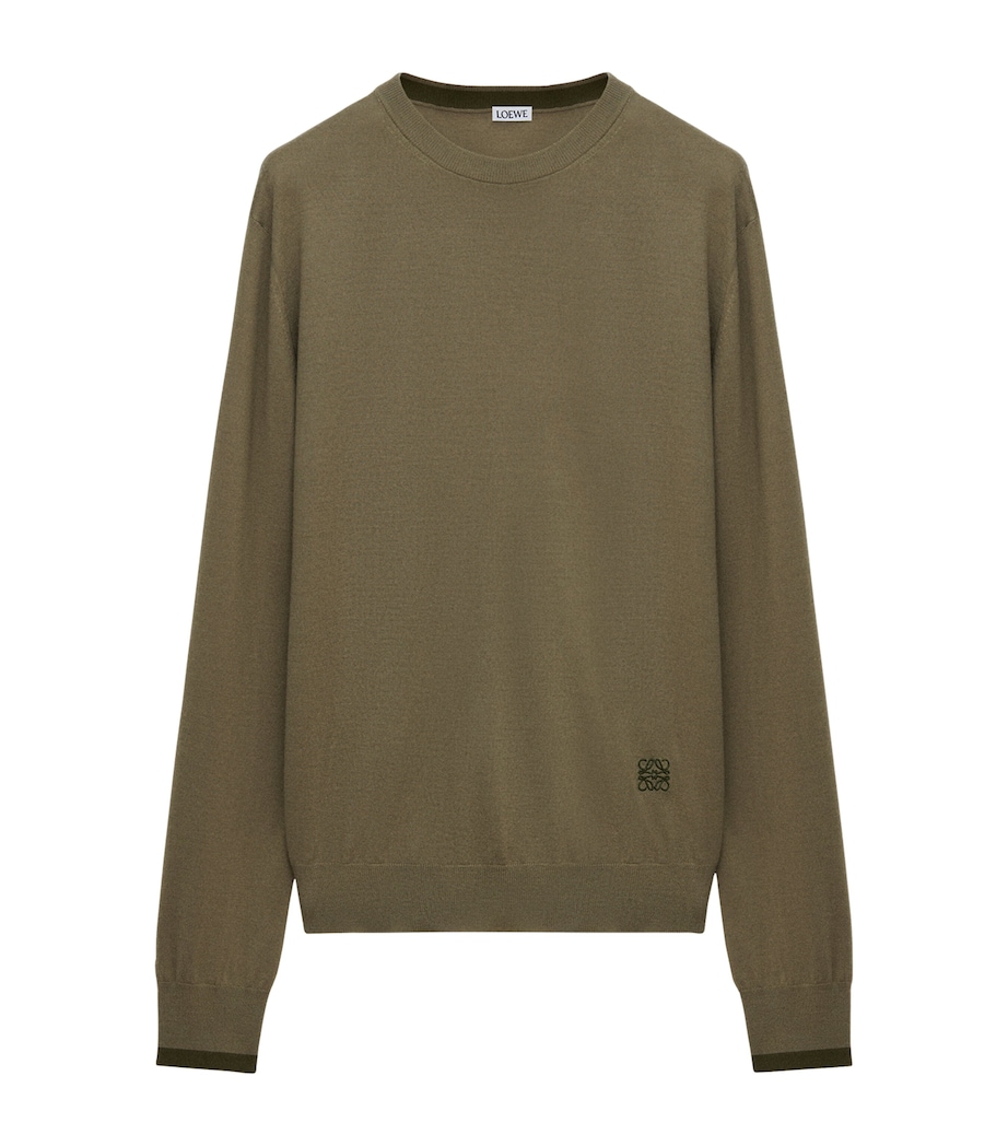 Wool Anagram Sweater GREEN/KHAKI GREEN Image 1