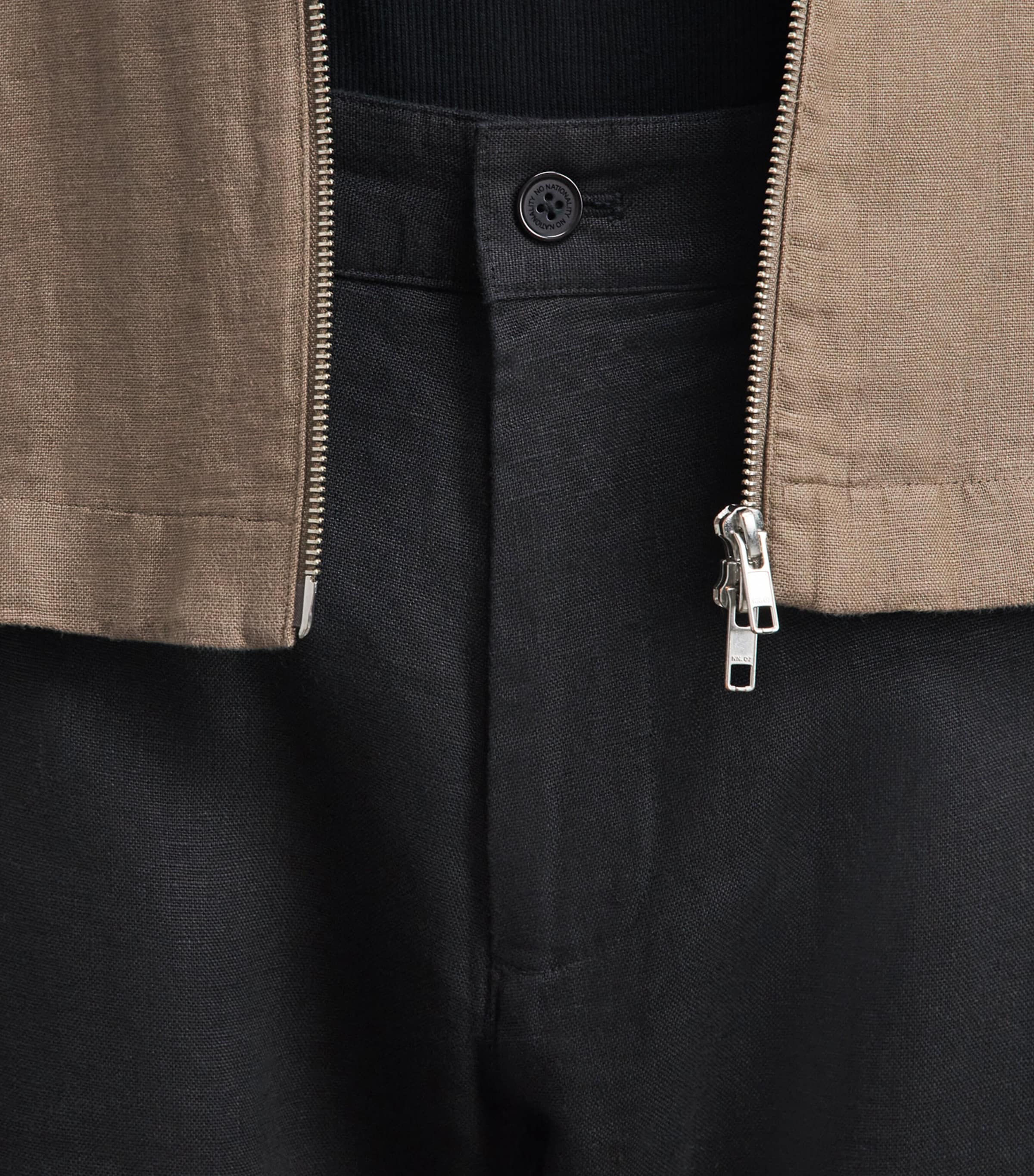 NN.07 Mens Stretch-Organic Cotton Aden Chinos Black Image 3