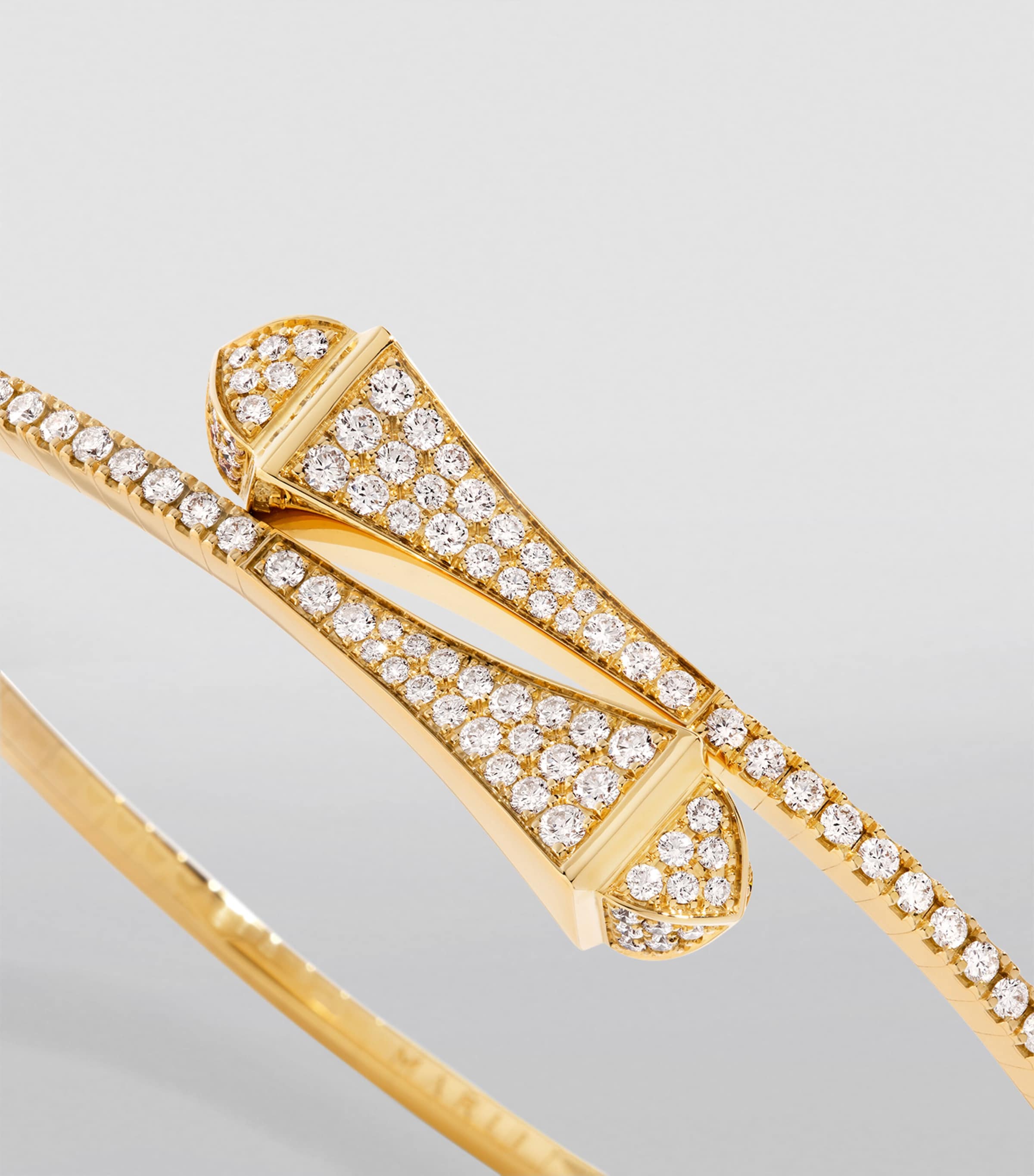 Midi Yellow Gold and Diamond Cleo Slip-On Bracelet YELLOW GOLD Image 3