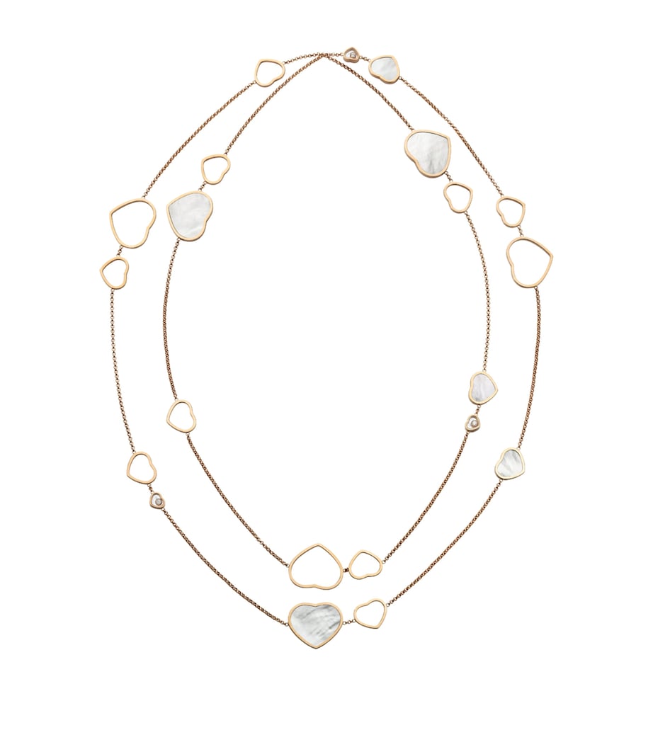 Chopard Rose Gold And Diamond Happy Hearts Sautoir Necklace Rose Gold Image 1