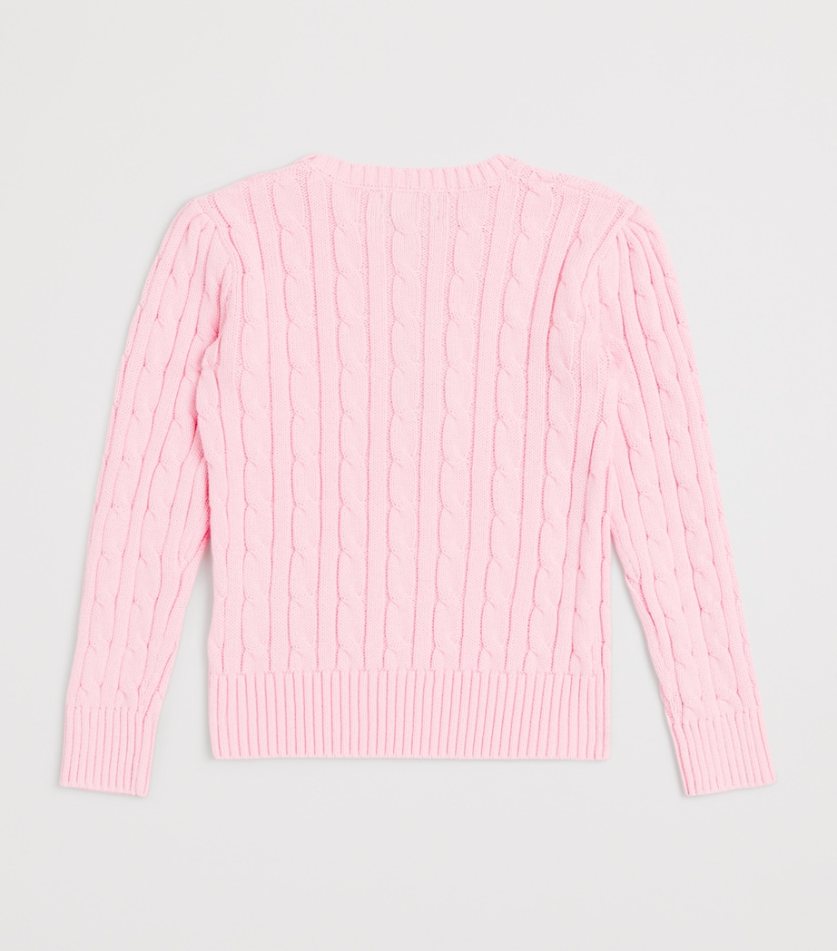 Cotton Cable-Knit Sweater (2-6 Years) PINK Image 2
