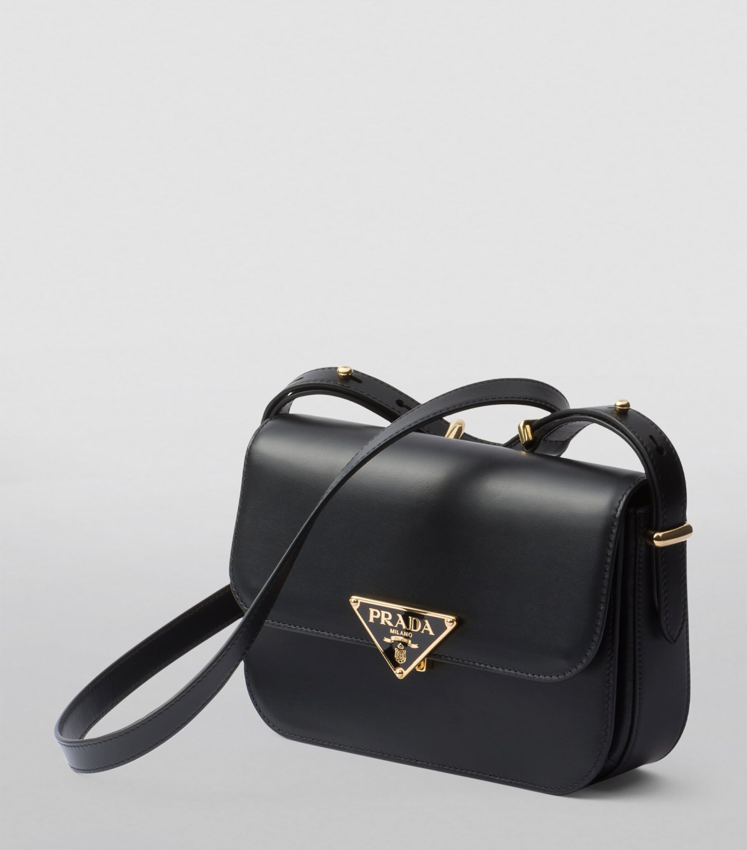 【関税込み】PRADA Embleme smooth leather shoulder bag Prada Emblème Leather Bag | Saks Fifth Avenue