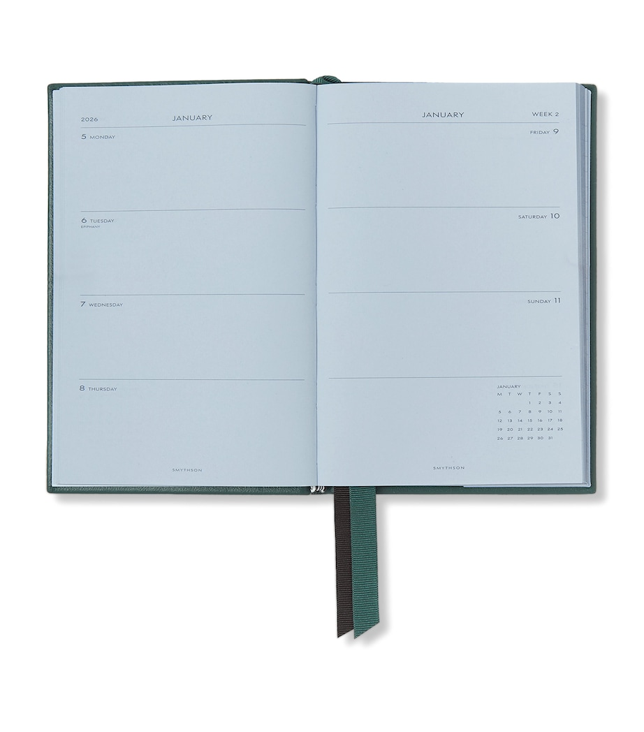 Grained Lambskin Chelsea Diary FOREST GREEN Image 2