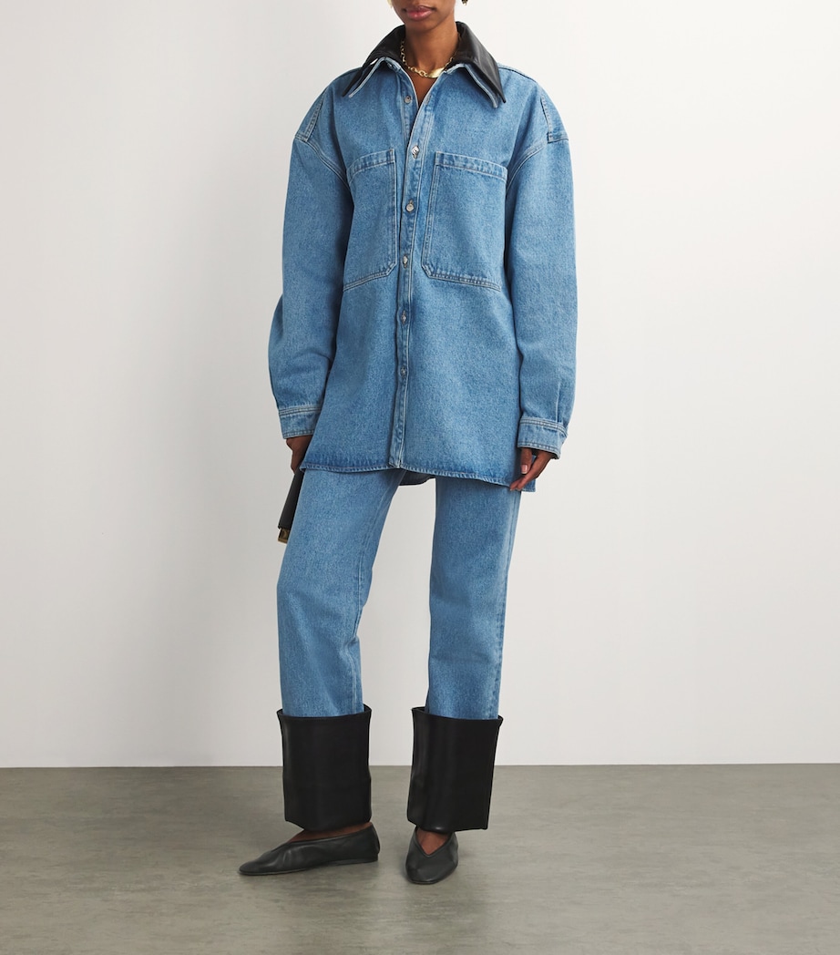 Leather Luna Ballet Flats BLACK Image 2