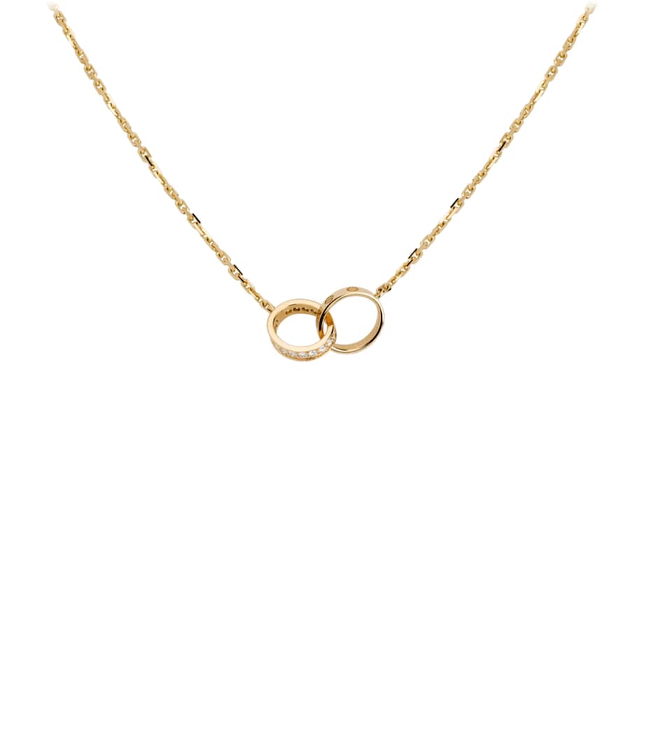 Yellow Gold and Diamond LOVE Necklace YELLOW GOLD Image 1
