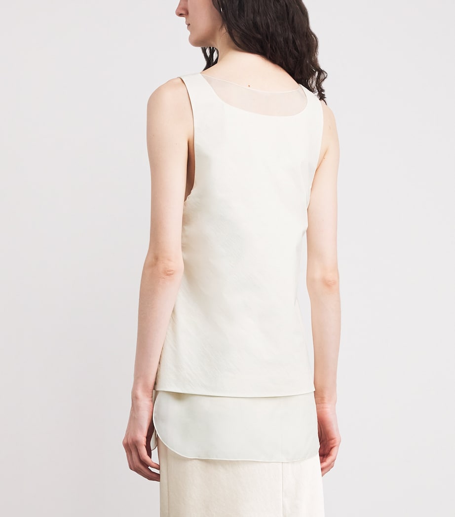 Voranida Womens Cotton Layered Kaia Top Dove Image 4