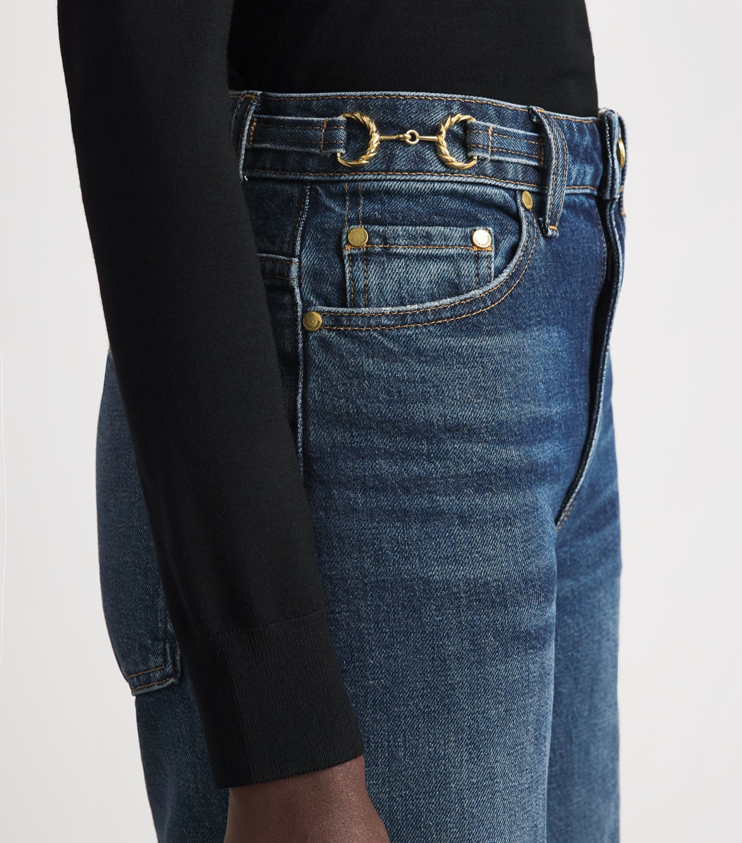 Ulla Johnson Womens Valory Flared Jeans Nile Image 3
