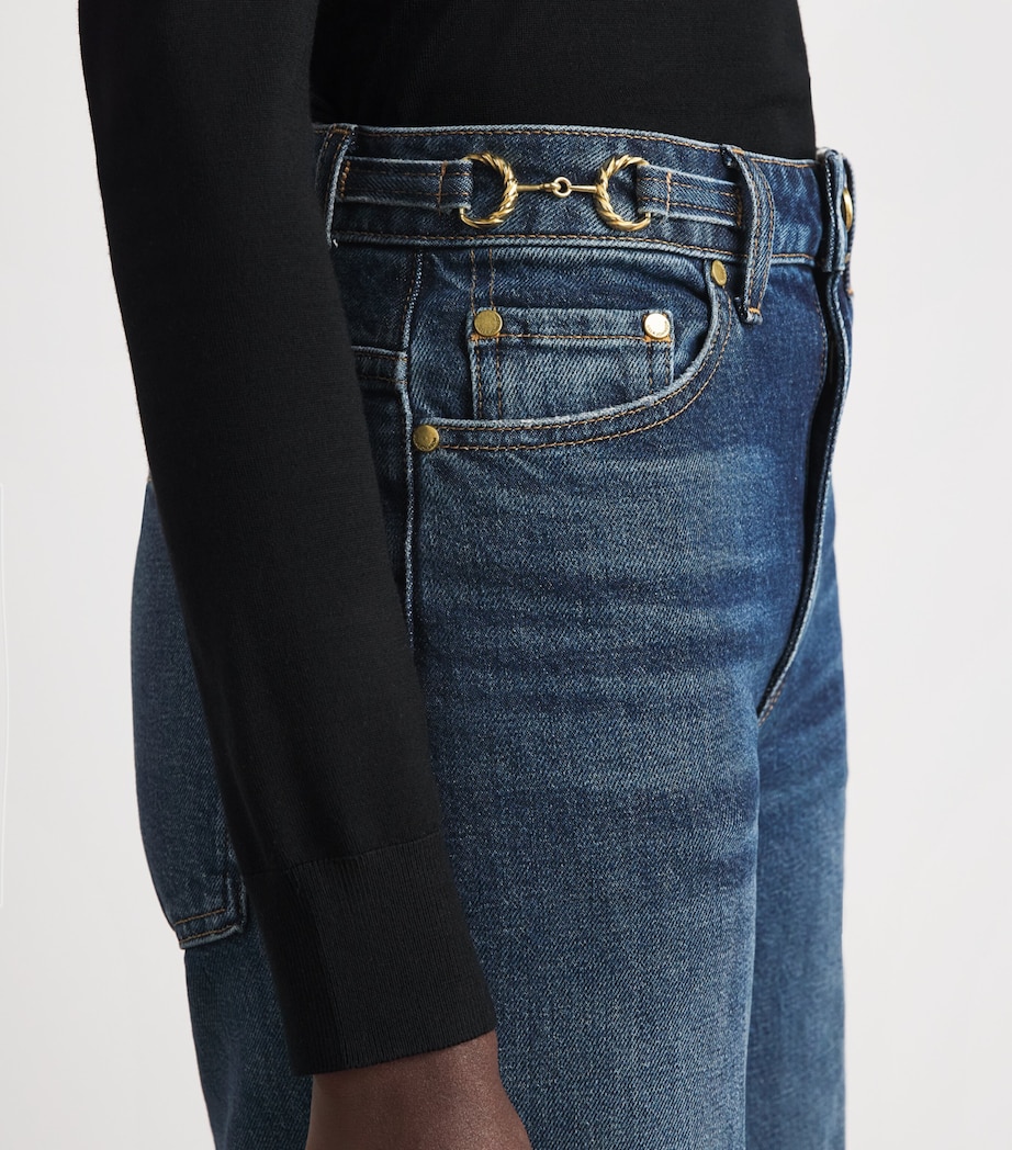 Ulla Johnson Womens Valory Flared Jeans Nile Image 3