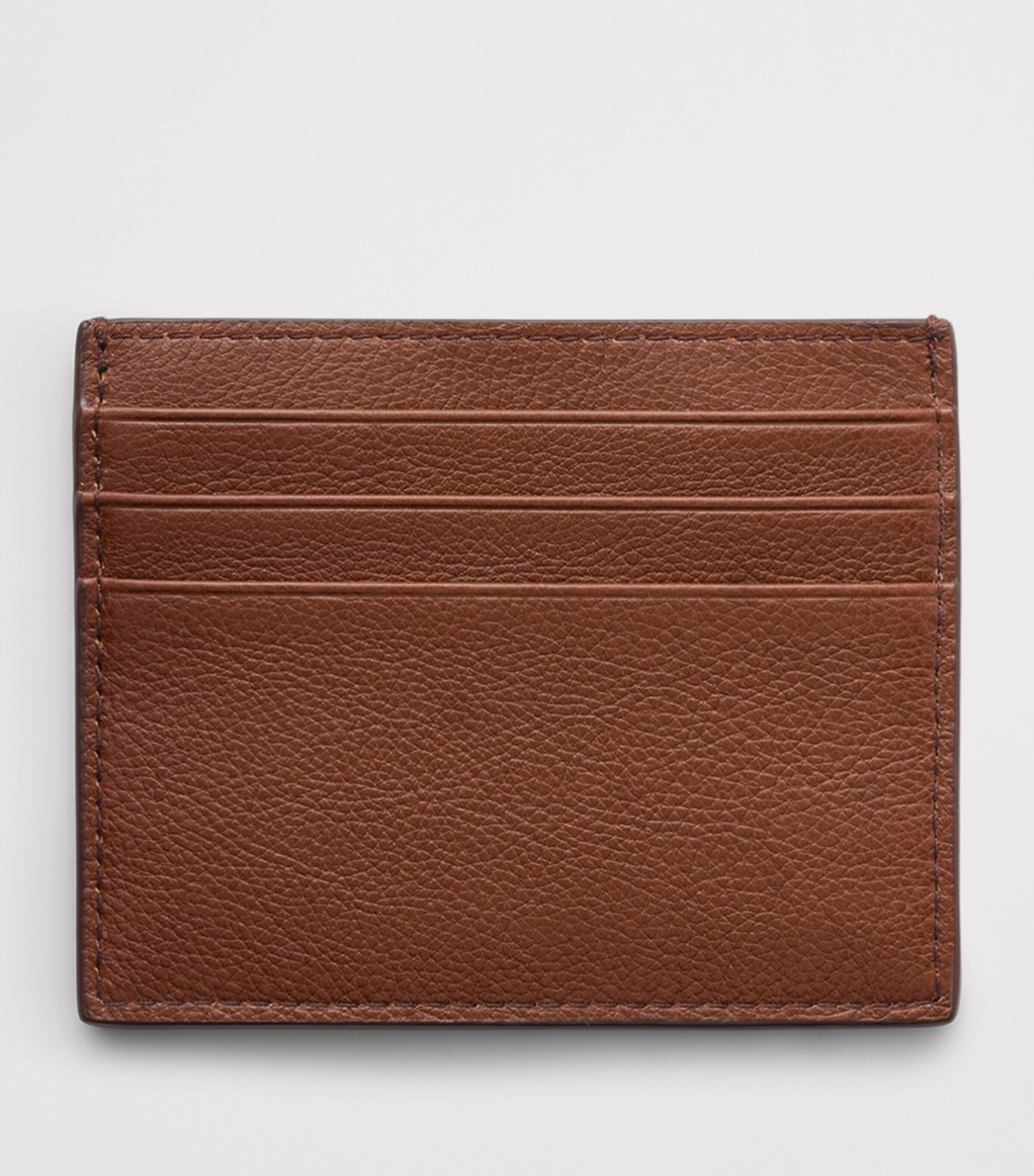 Prada Leather Card Holder Brown Image 3