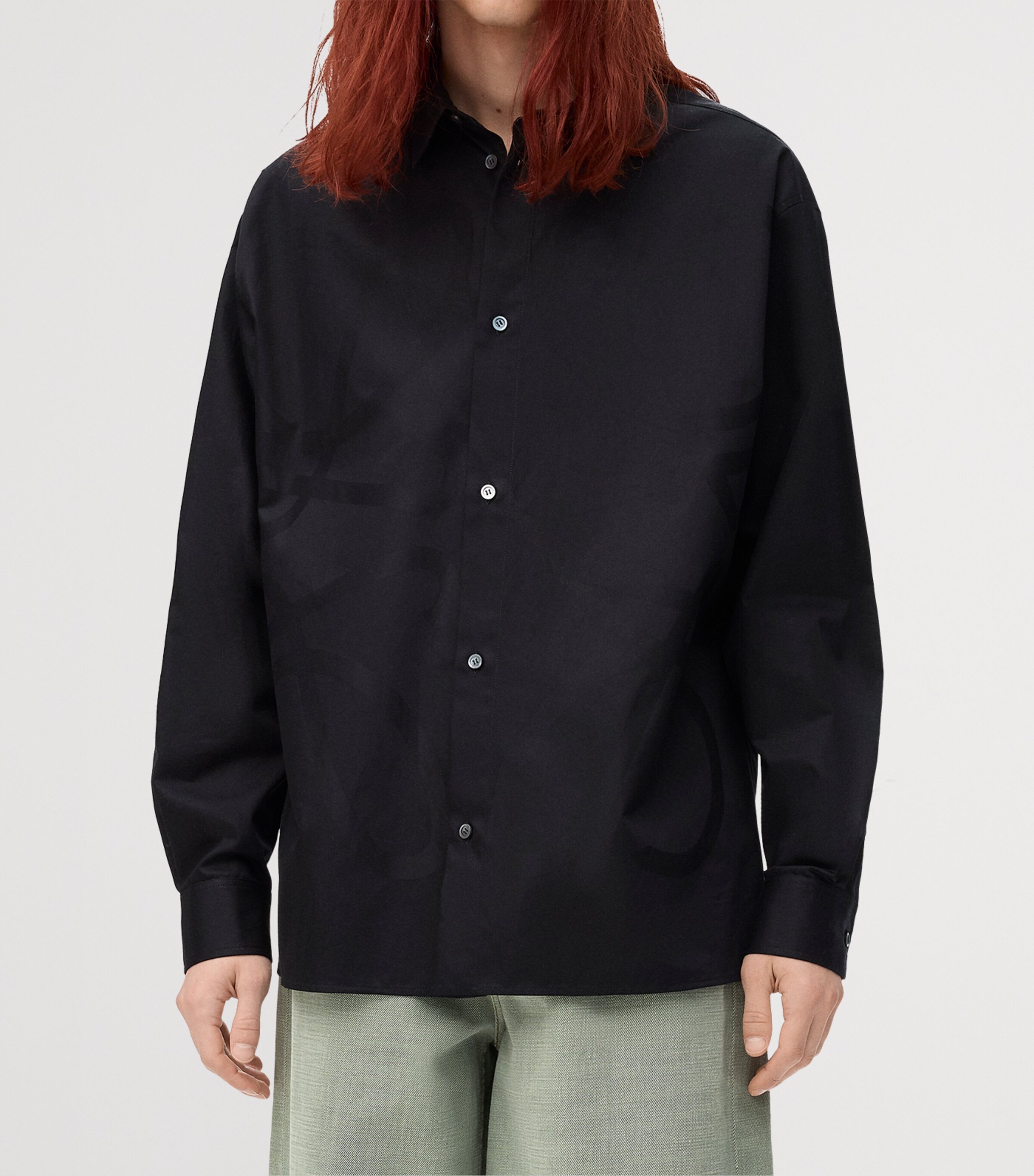 Cotton Anagram Shirt BLACK Image 4