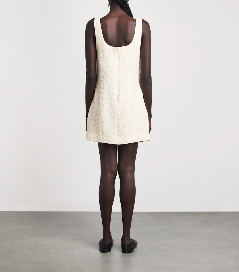 CAMILLA AND MARC Womens Cloqué Gracia Mini Dress Mcrm Cream Image 5