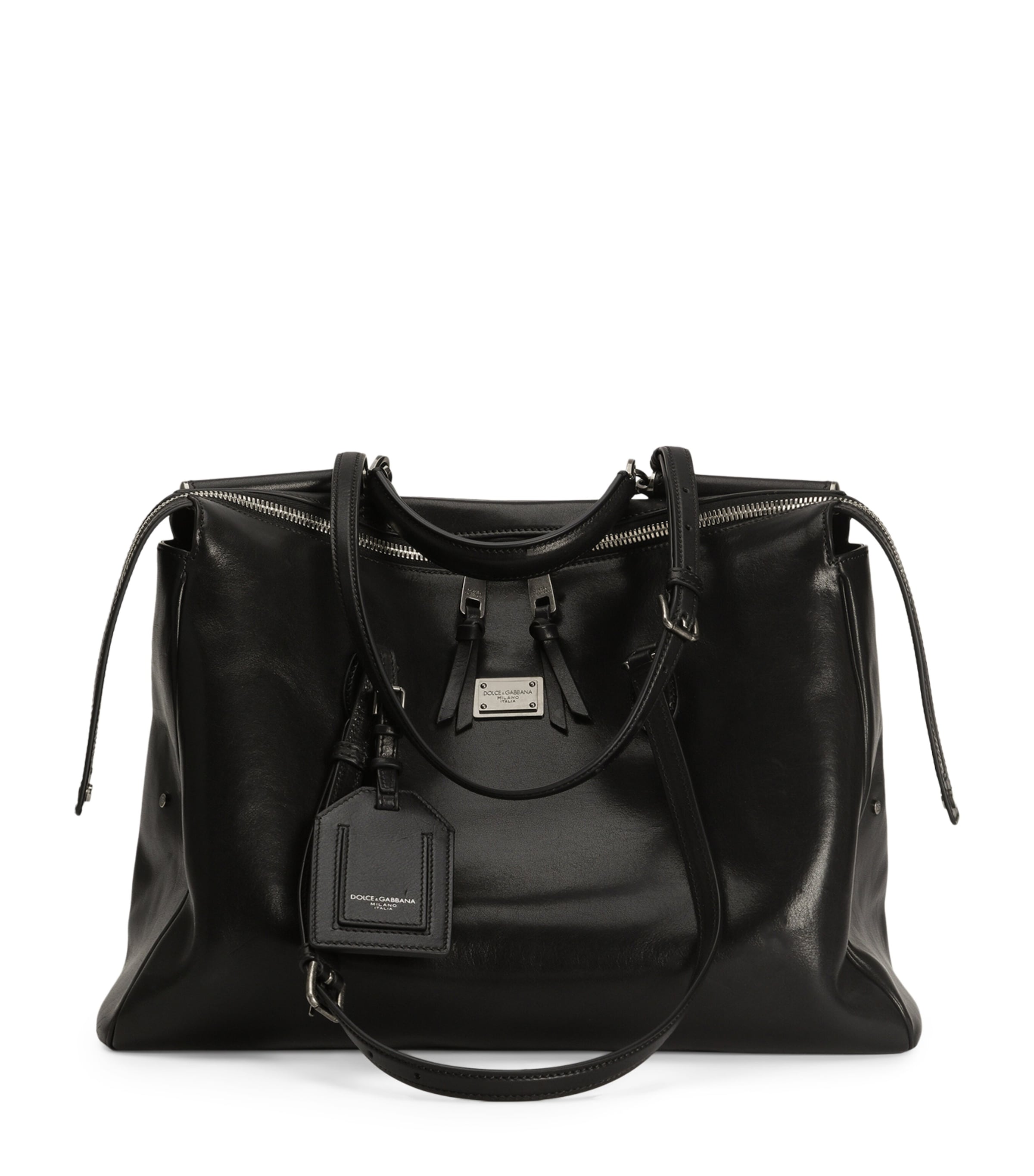 Leather-Blend Top-Handle Bag 80999-BLACK Image 1