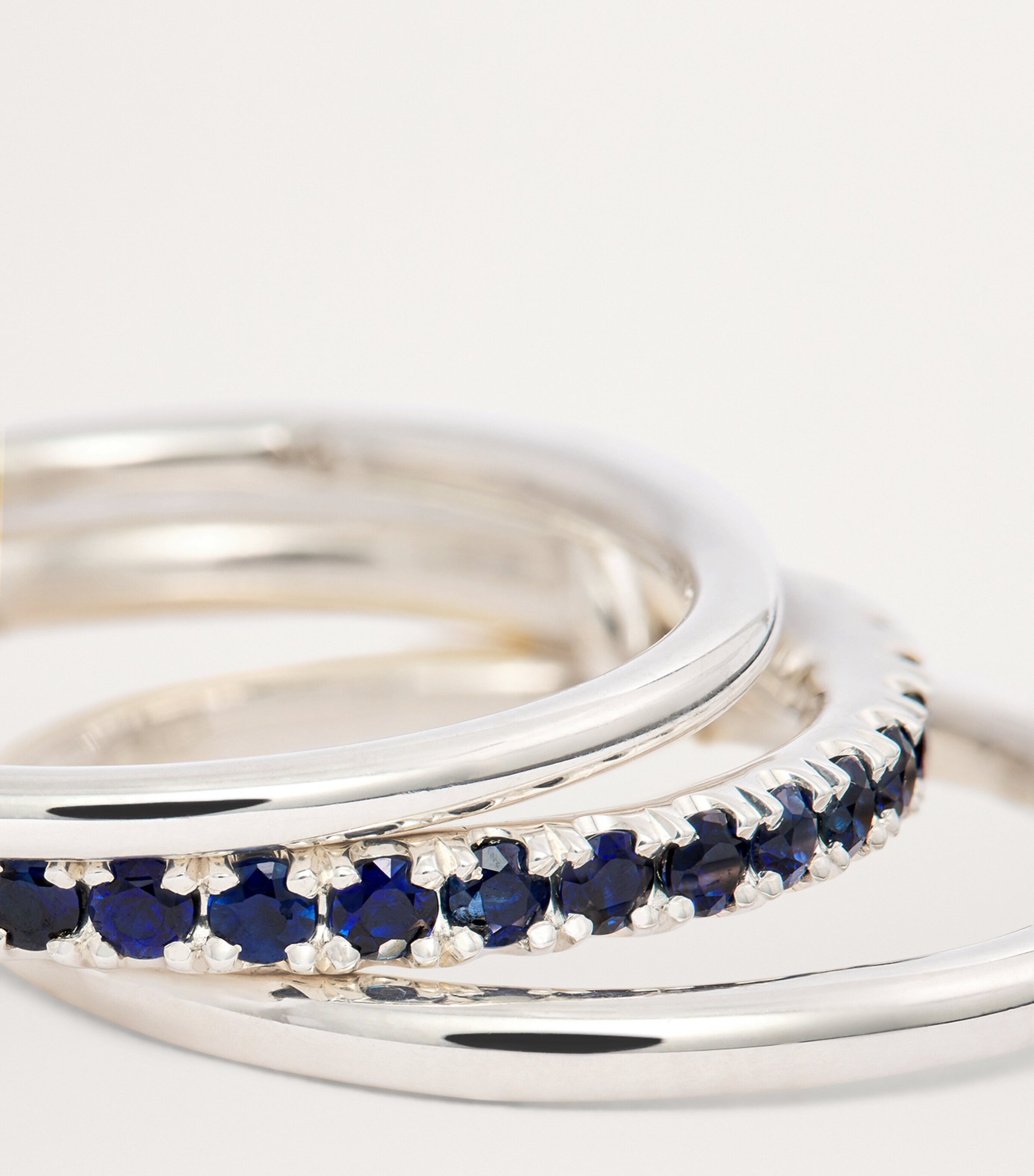 Sterling Silver and Sapphire Petunia Ring STERLING SILVER Image 4