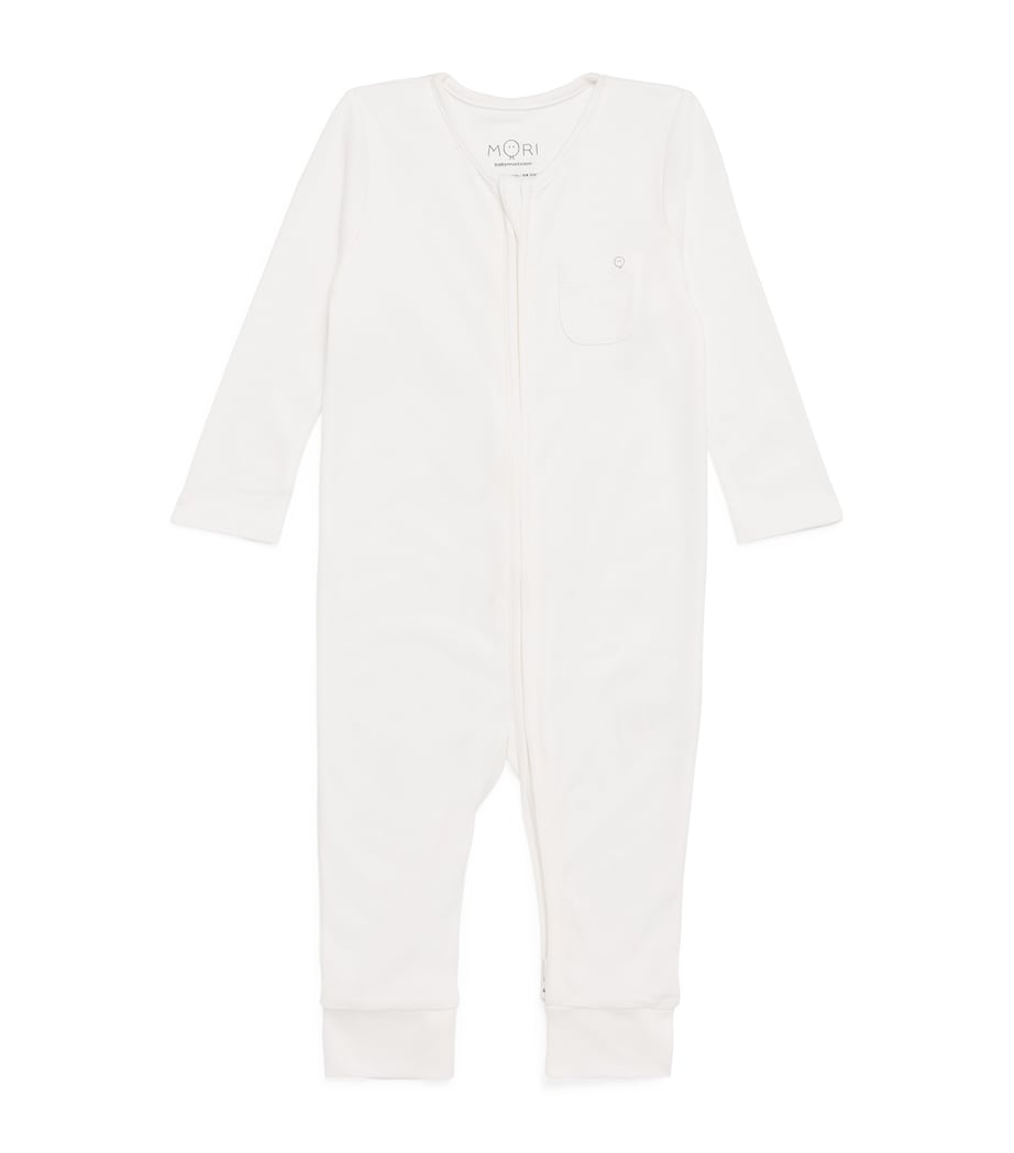 Clever Zip All-In-One Pyjamas (9-12 Months) WHITE Image 1