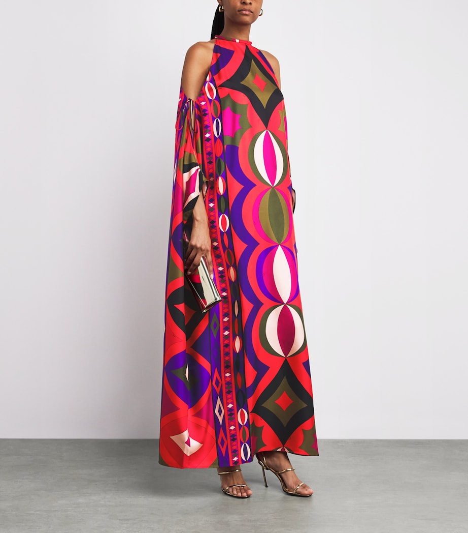 Silk Collane Print Maxi Kaftan Dress 024/MULTICOLOR Image 2