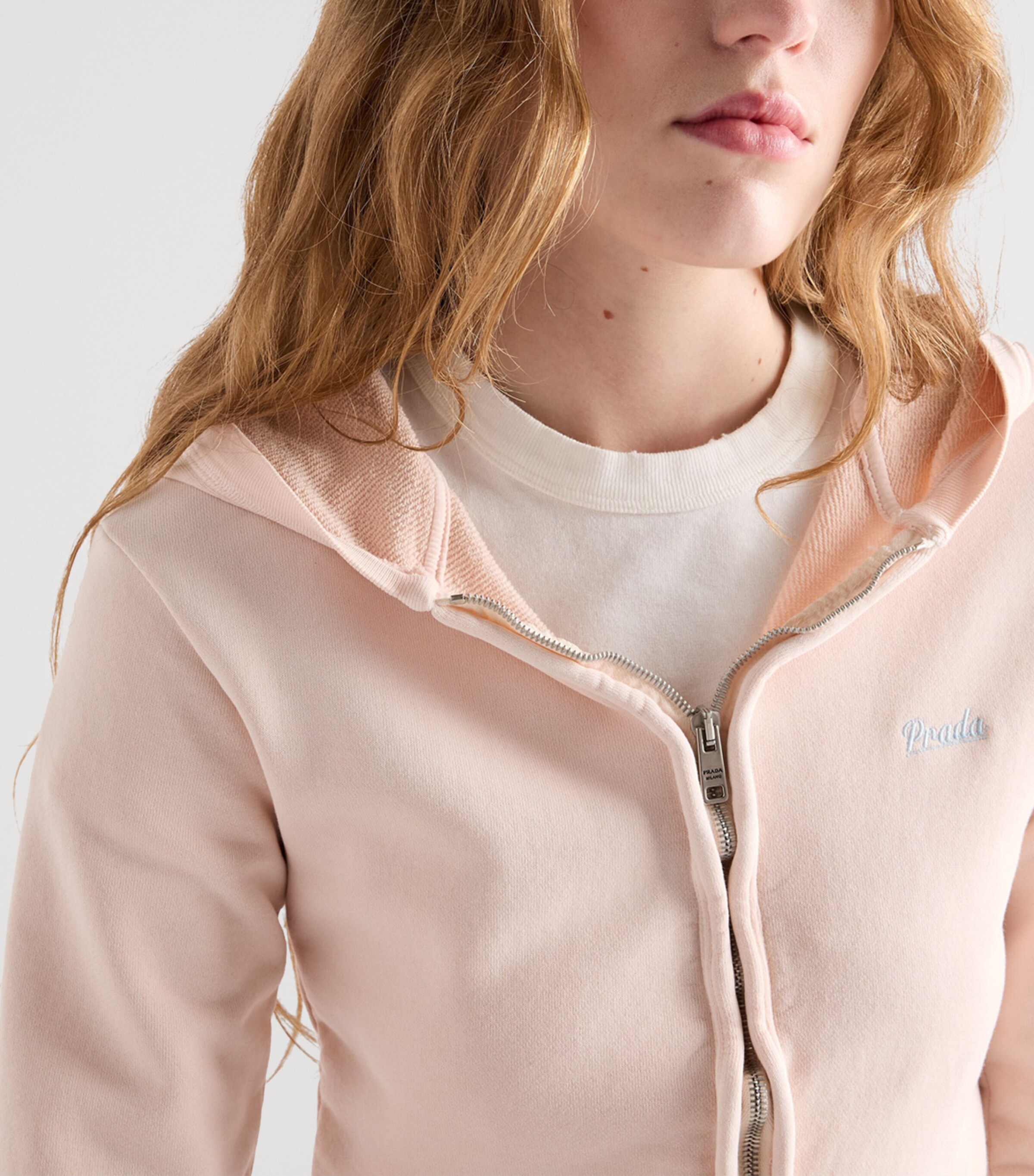 Prada Womens Cotton Fleece Hoodie Image 5