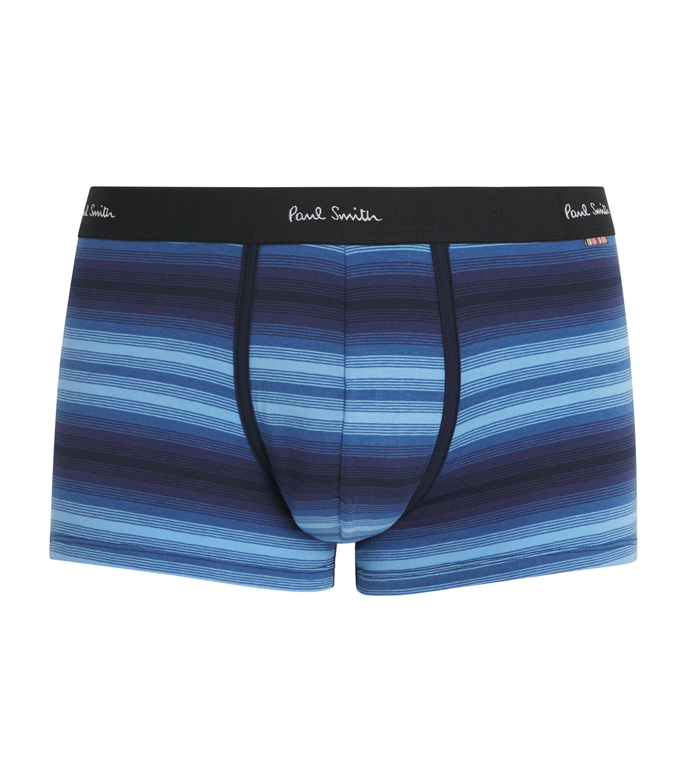 Paul Smith Mens Organic Cotton Stripe Trunks Blue Image 1
