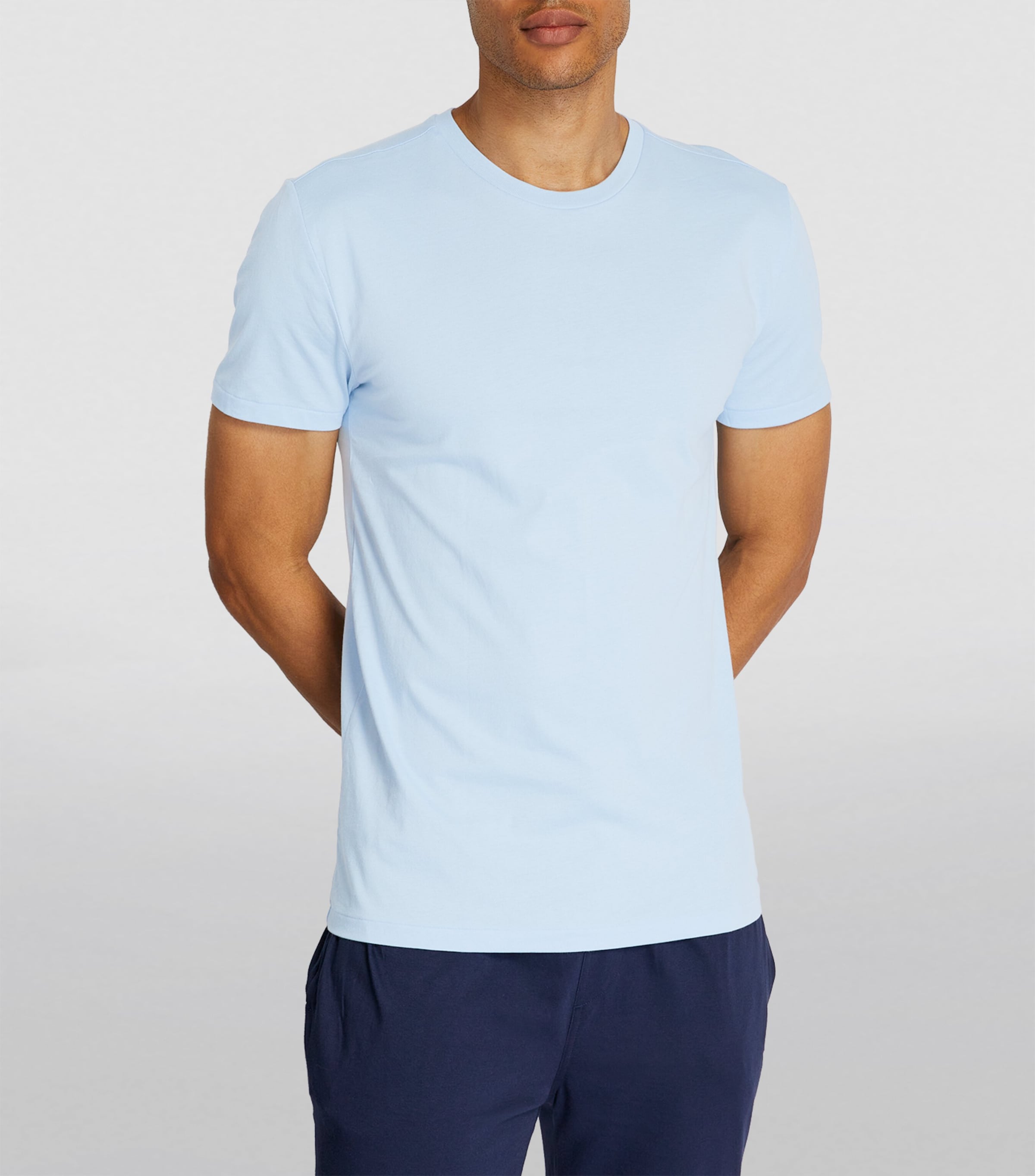 Cotton Logo T-Shirt (Pack of 3) NAVY/LT NAVY/BLU Image 3