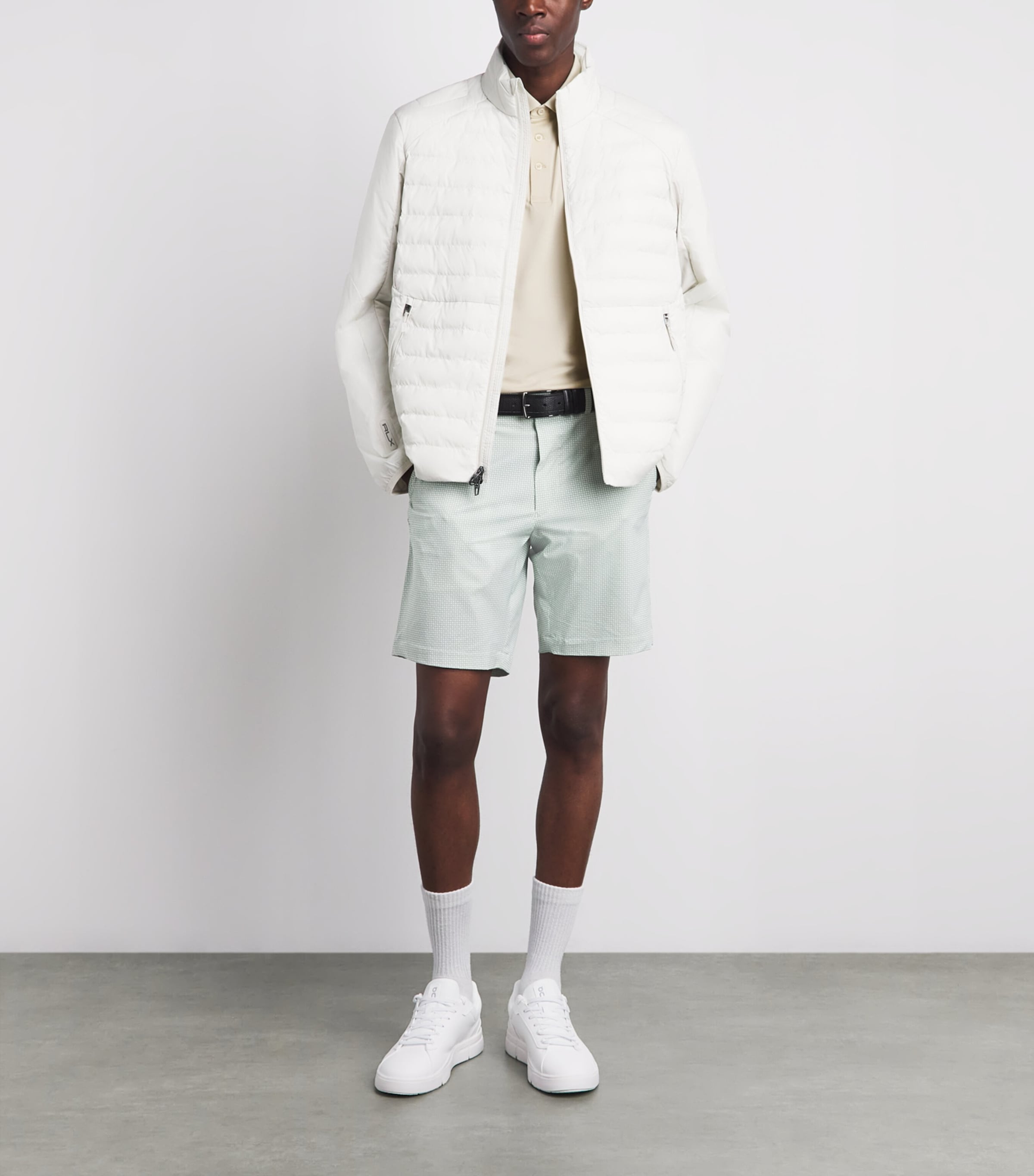 RLX Ralph Lauren Mens Airflow Polo Shirt Basic Sand Image 2