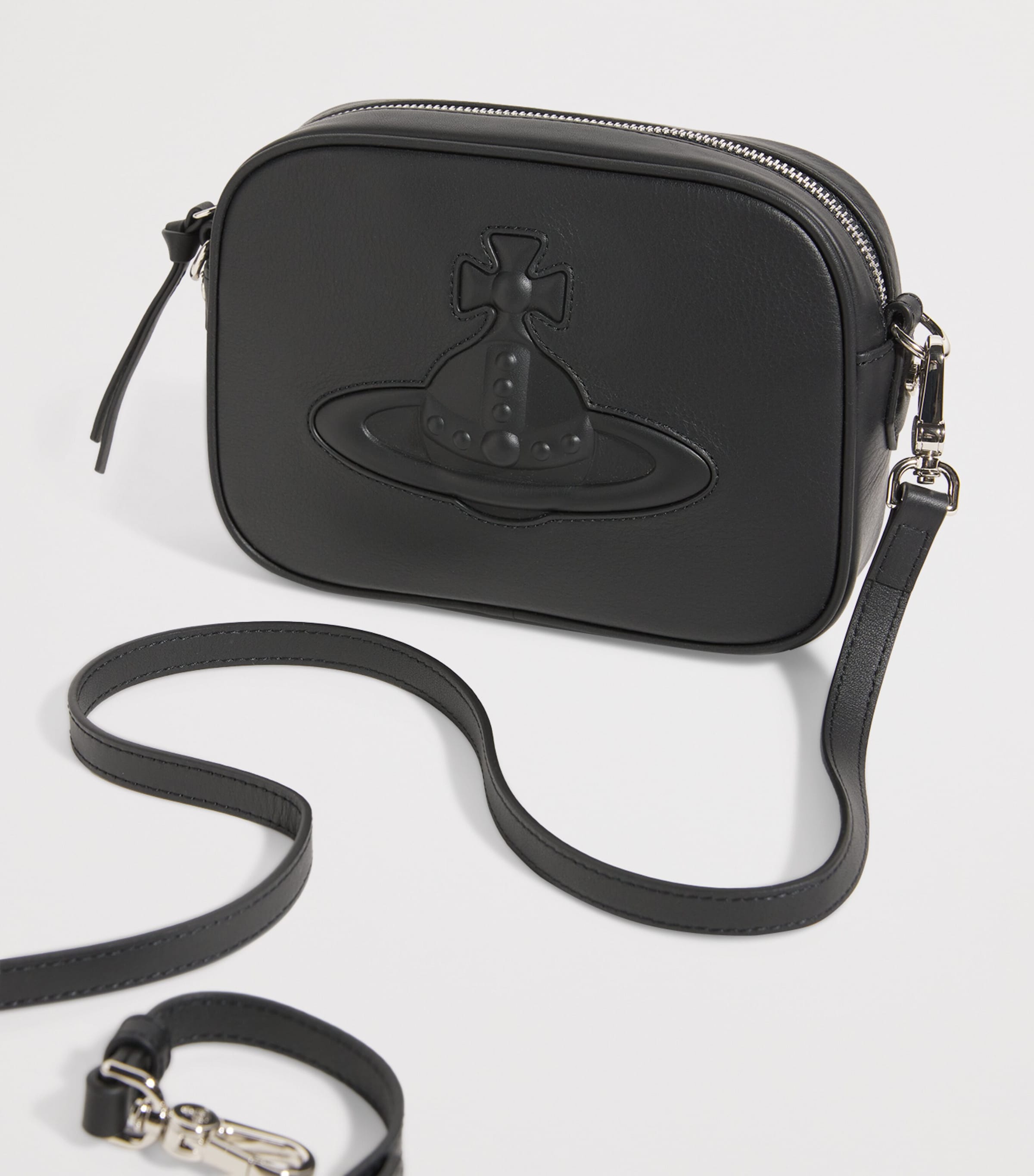 【関税&送料込】Vivienne Westwood Black Leather Anna Crossbo Vivienne Westwood Leather Anna Cross-Body Bag | Harrods US