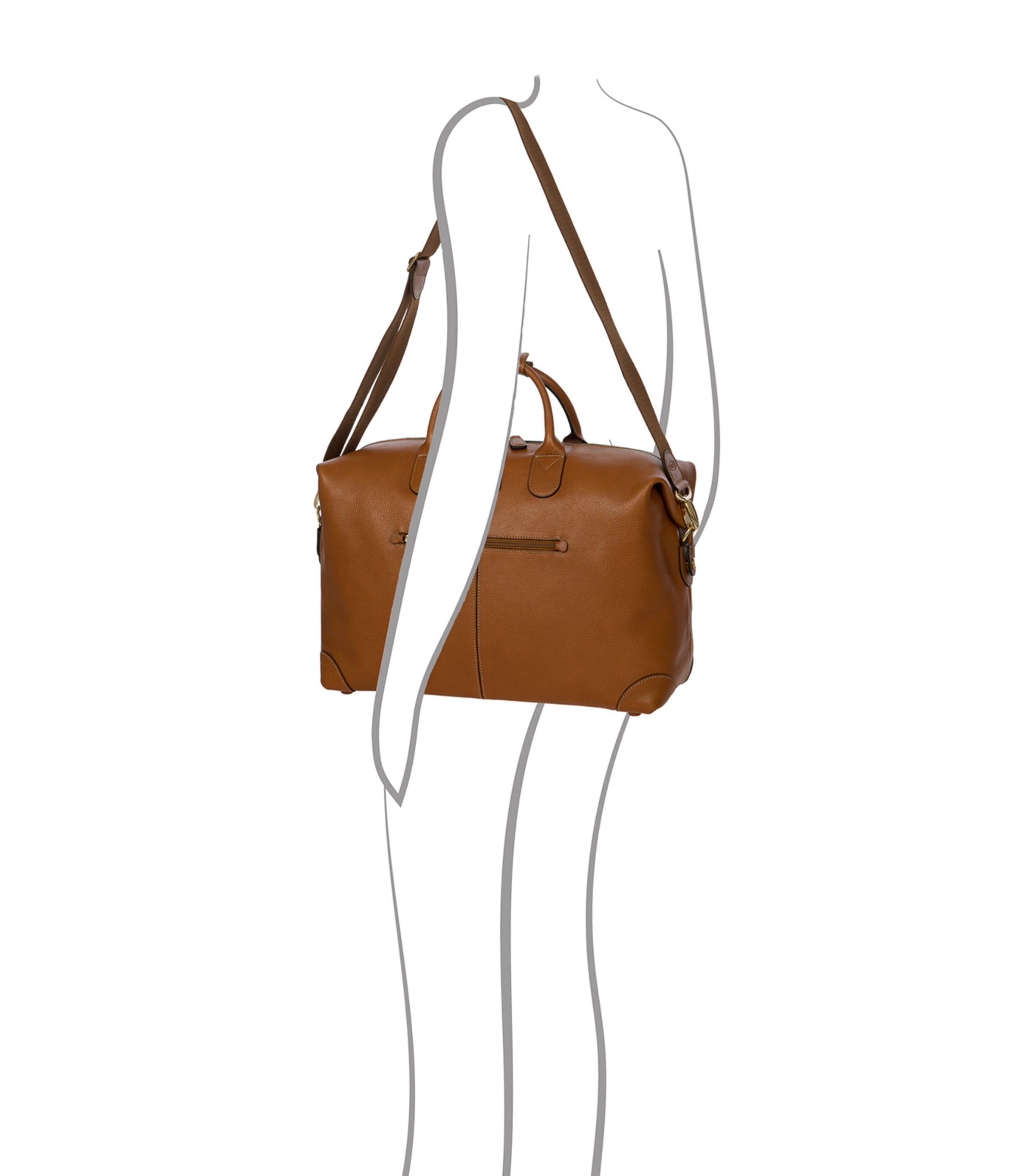 Leather Life Pelle Holdall Bag TAN Image 7