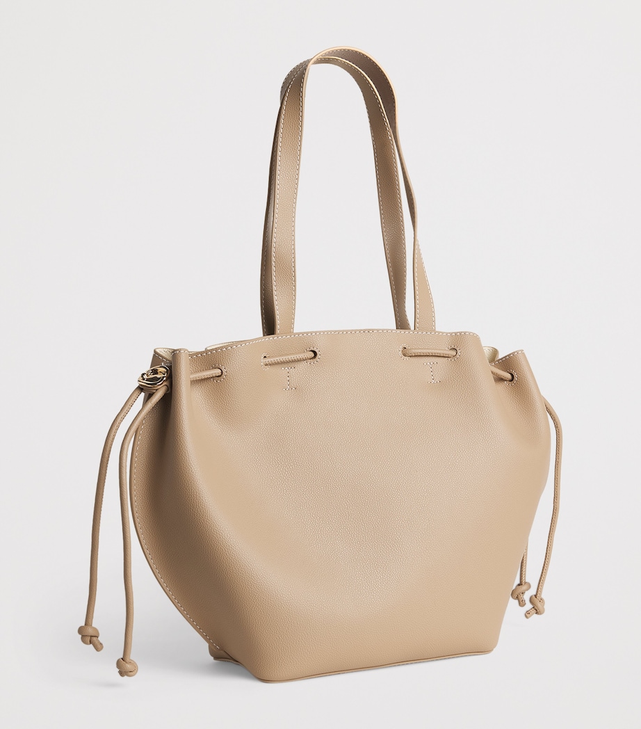 Leather Alban Tote Bag BEIGE Image 3