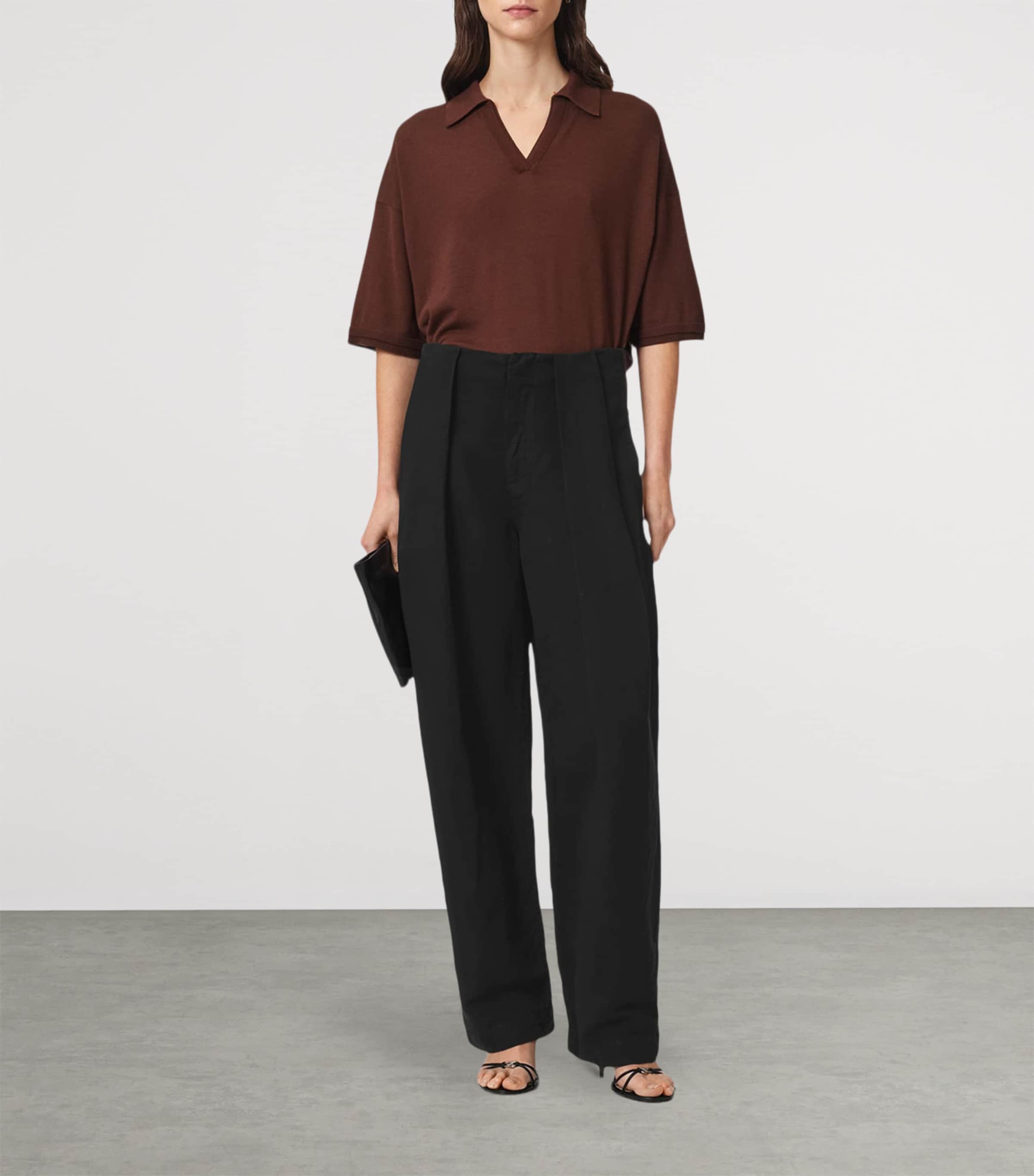 AllSaints Womens Phi Trousers Black Image 6
