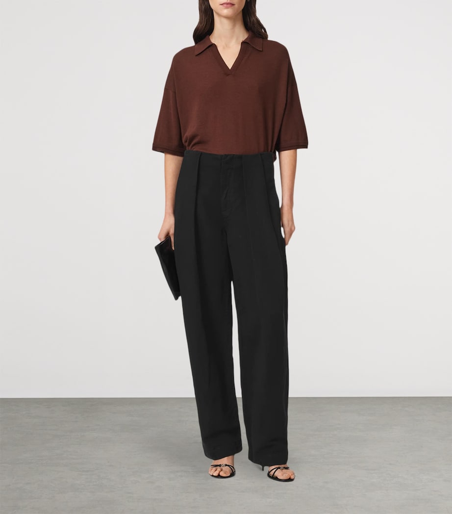 AllSaints Womens Phi Trousers Black Image 6