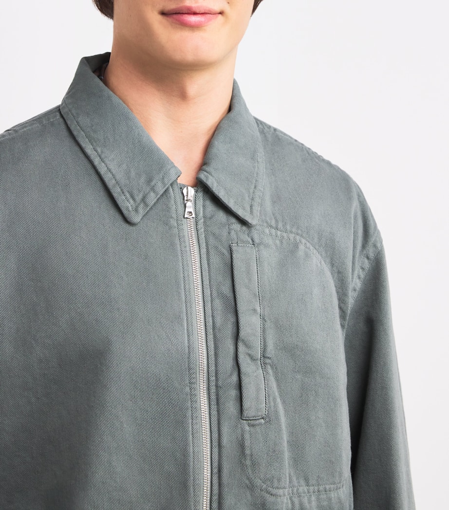 DRIES VAN NOTEN Mens Cotton Jacket Sage Image 5