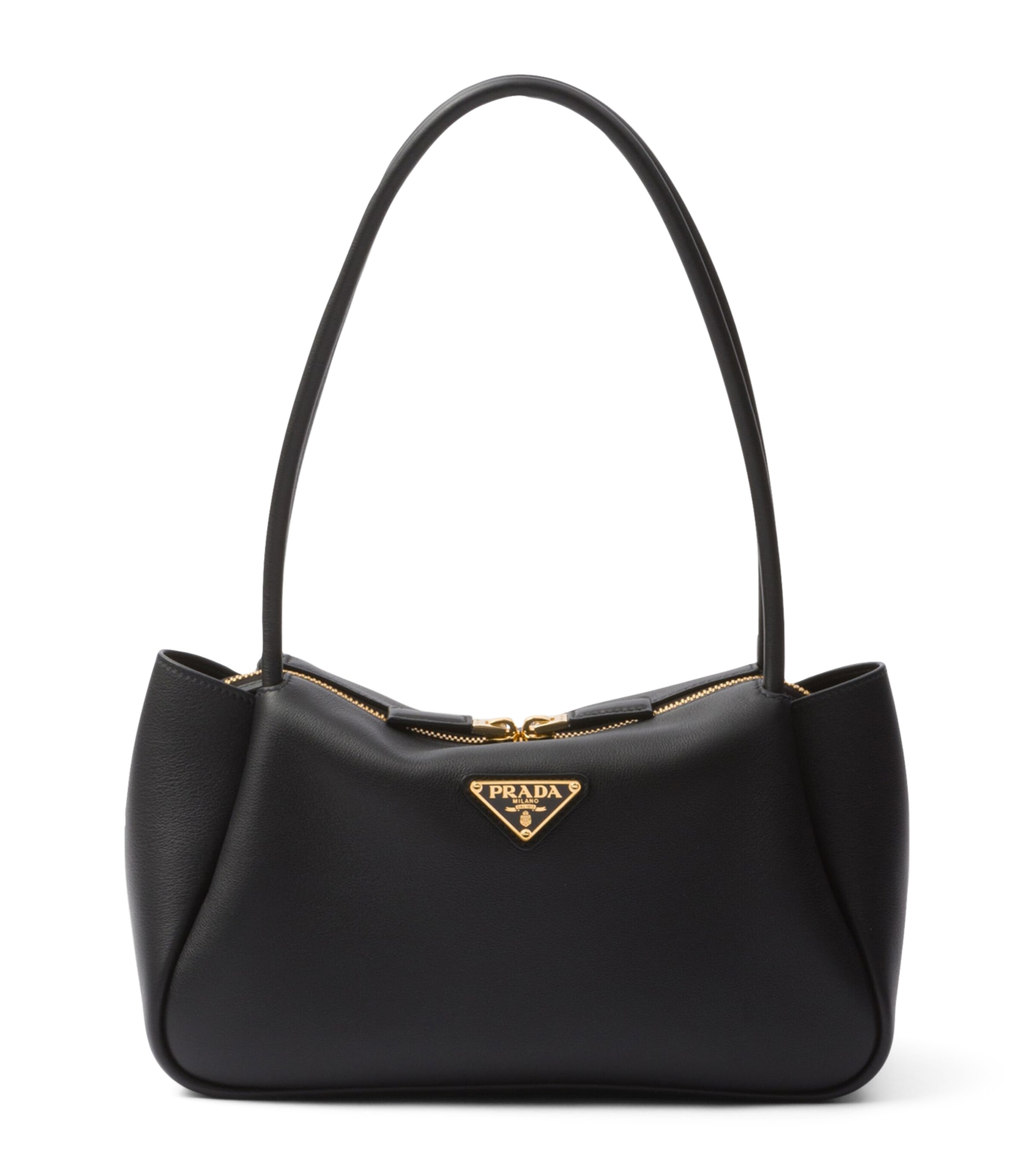 Prada Black Medium Leather Darling Shoulder Bag | Harrods UK