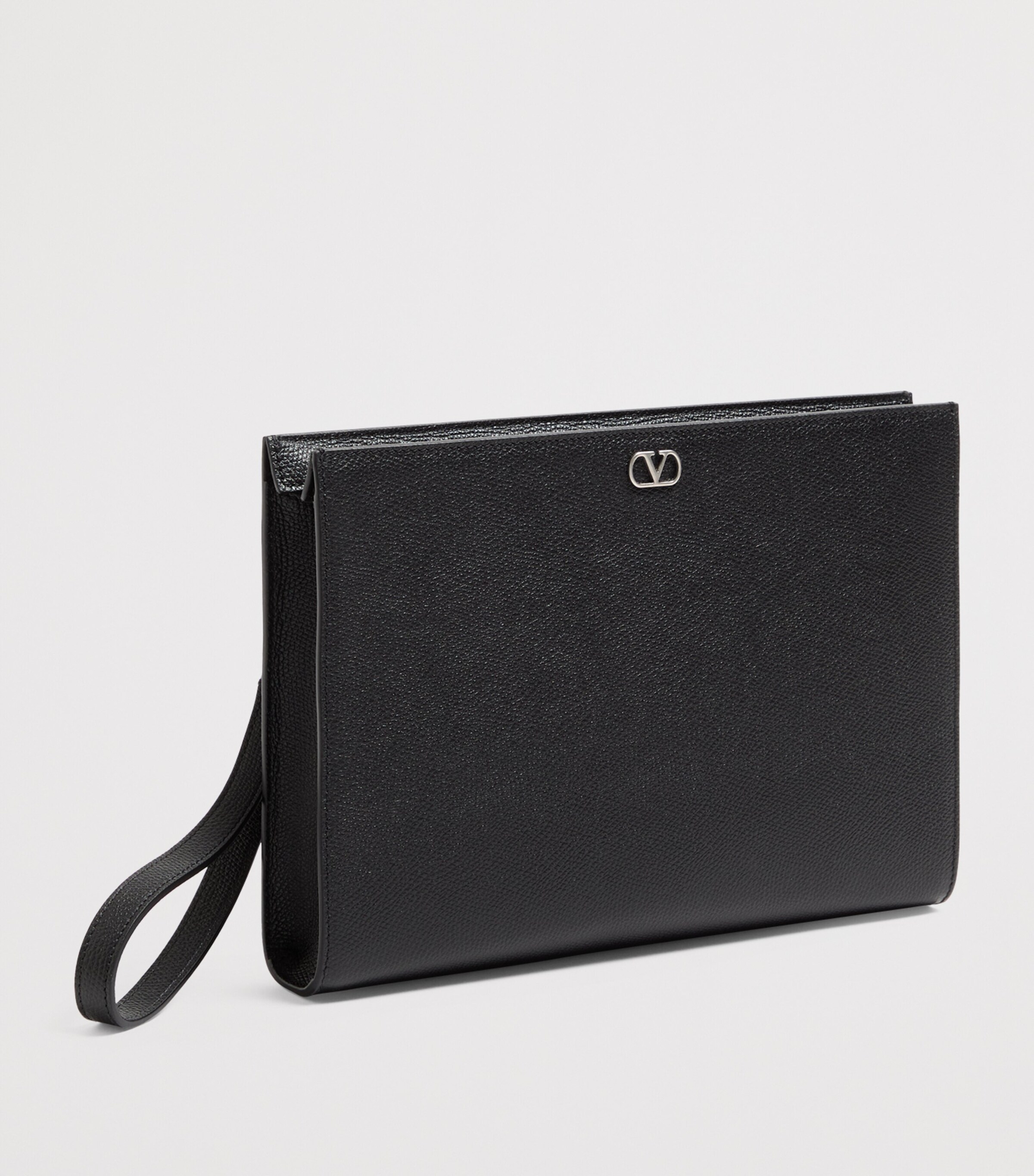 Valentino Garavani Black Medium Leather VLogo Signature