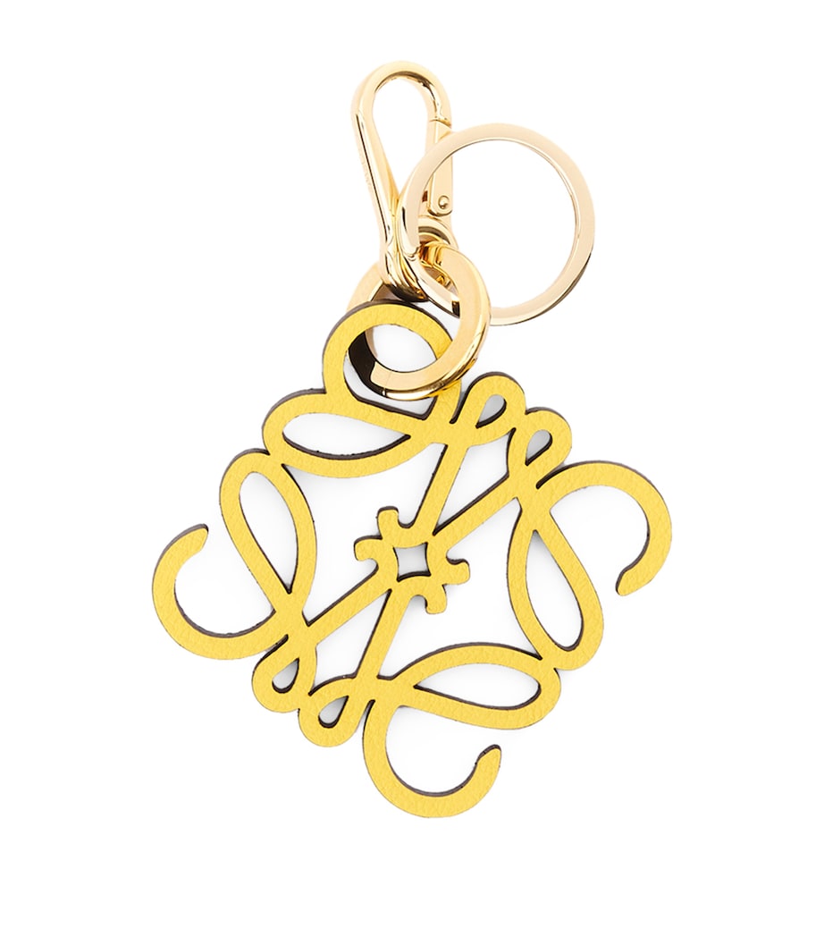 Leather Anagram Charm YELLOW/GOLD Image 1