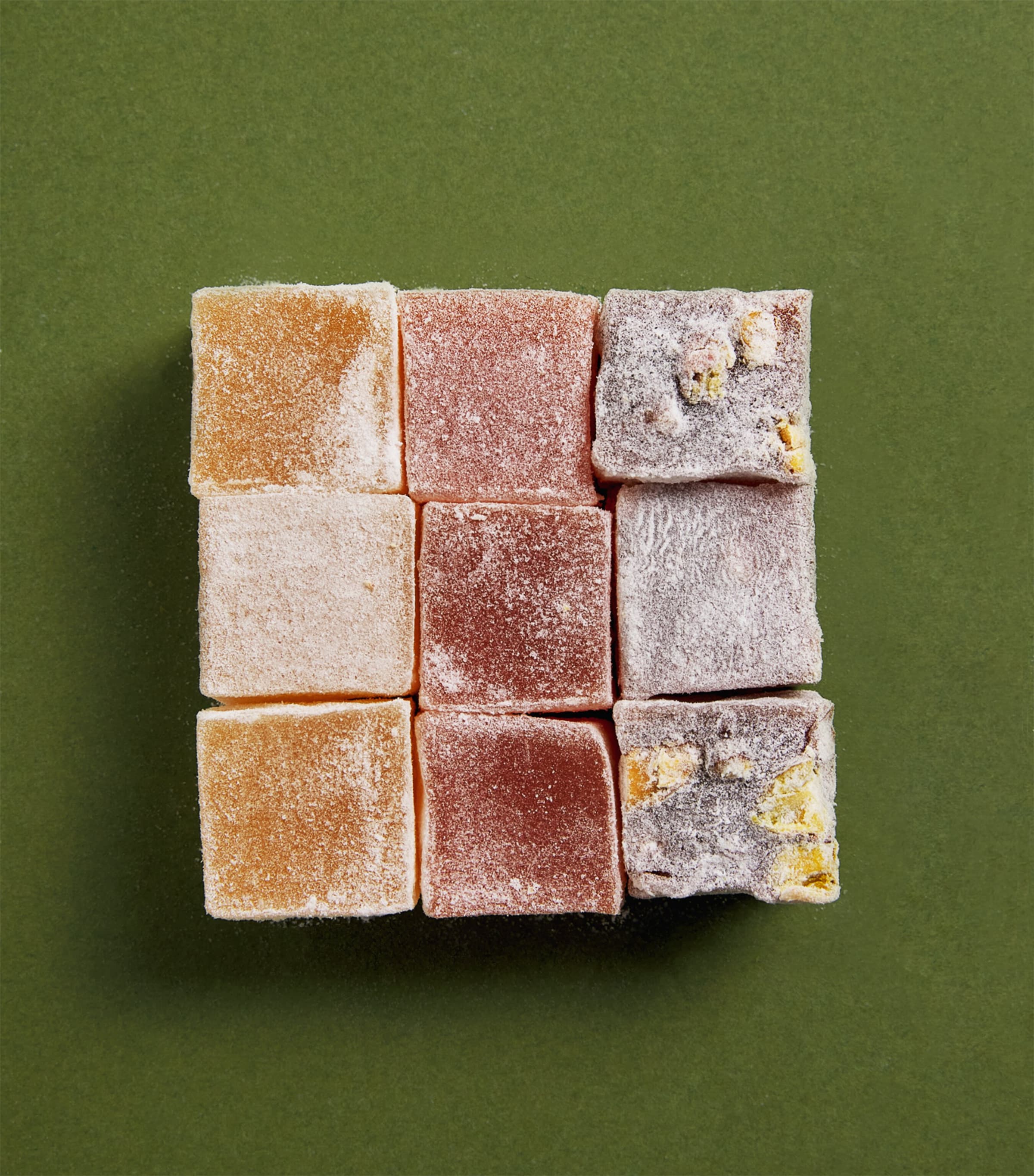 Rose, Lemon and Pistachio & Pomegranate Turkish Delight (400g) NO COLOUR Image 2