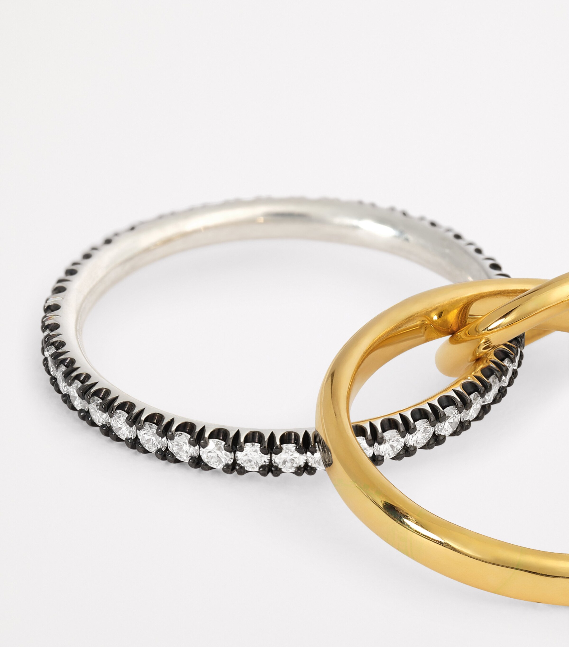 Yellow Gold, Sterling Silver and Diamond Vega Ring YELLOW GOLD Image 6