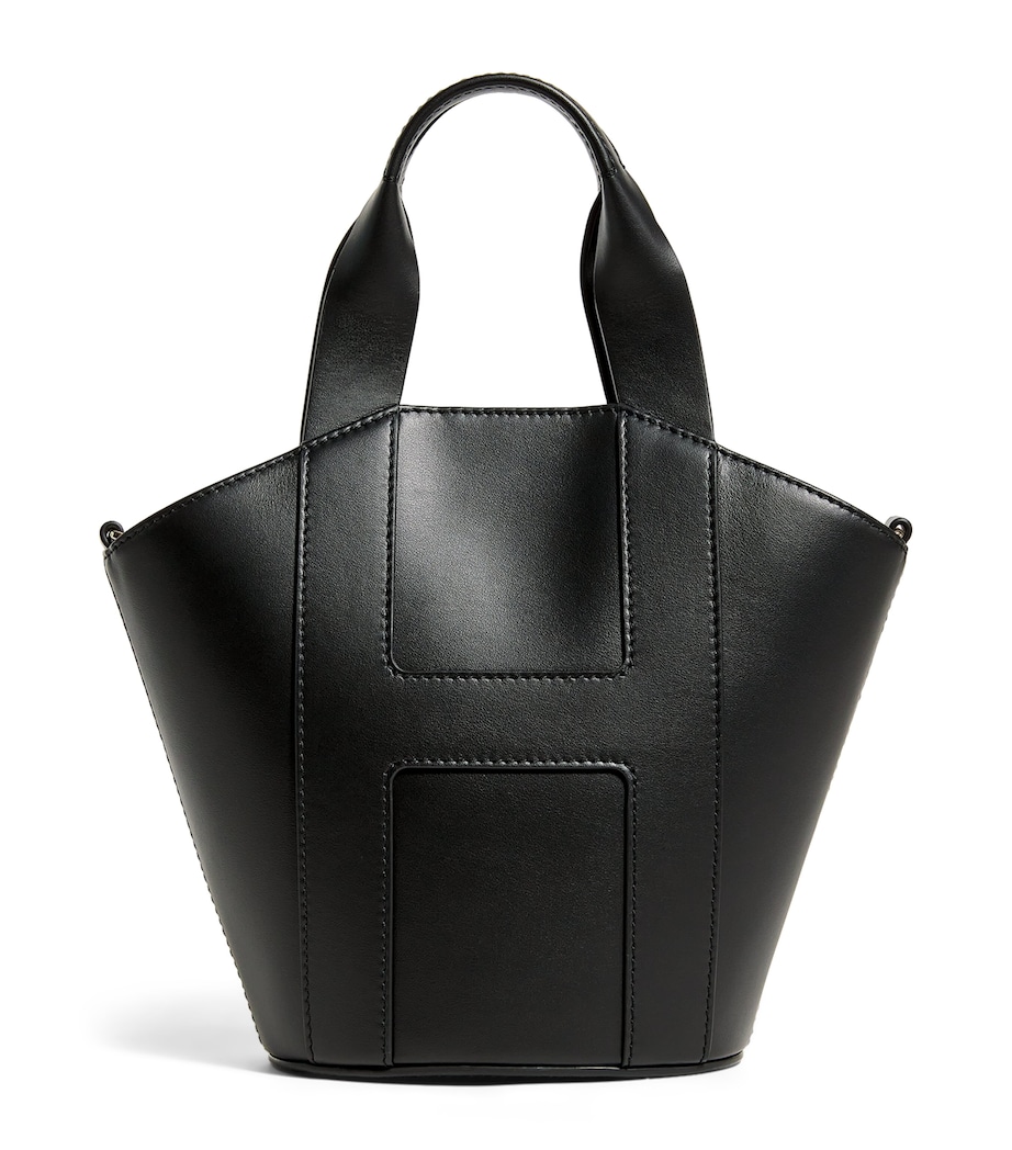 Grab Leather Tote Bag BLACK Image 1