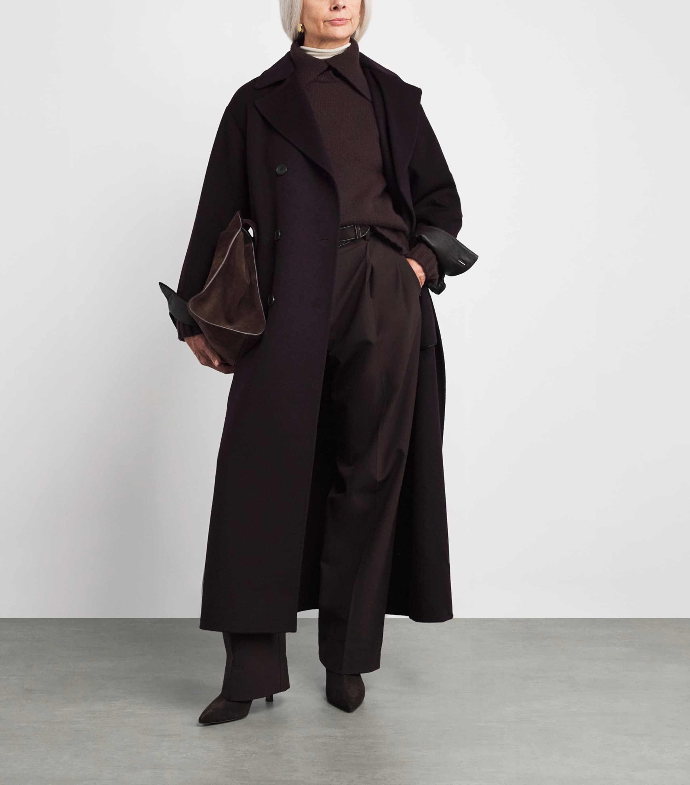 Wool-Cashmere Double-Breasted Coat B3196 Image 2