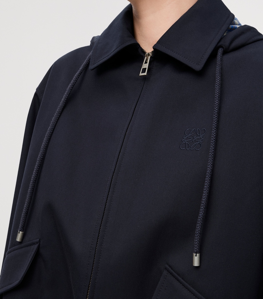 Hooded Bomber Jacket DARK NAVY Image 5