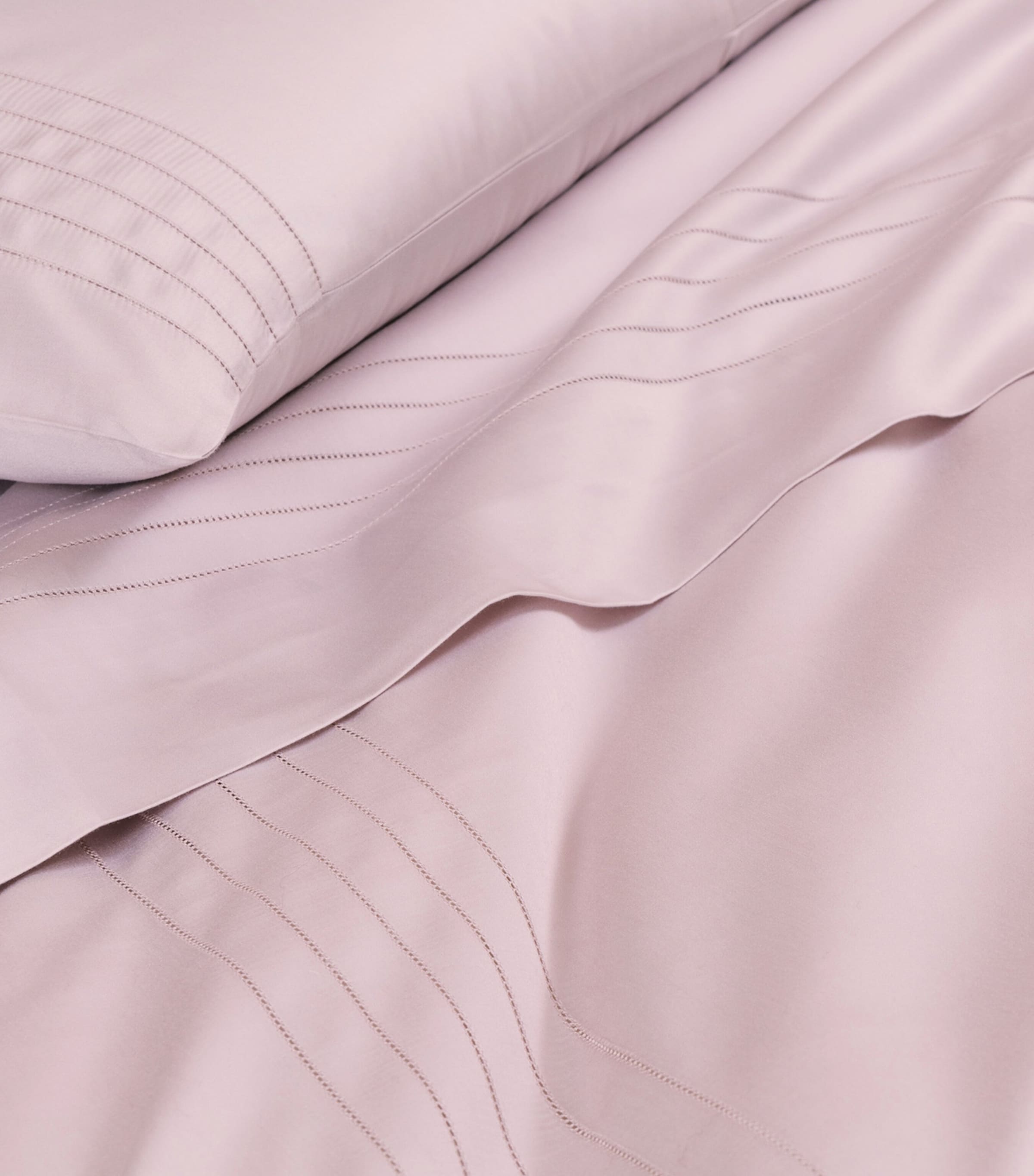 Cotton Lush Ajour Oxford Pillowcase Set (51cm x 71cm) 3422 - SAKURA PINK Image 4