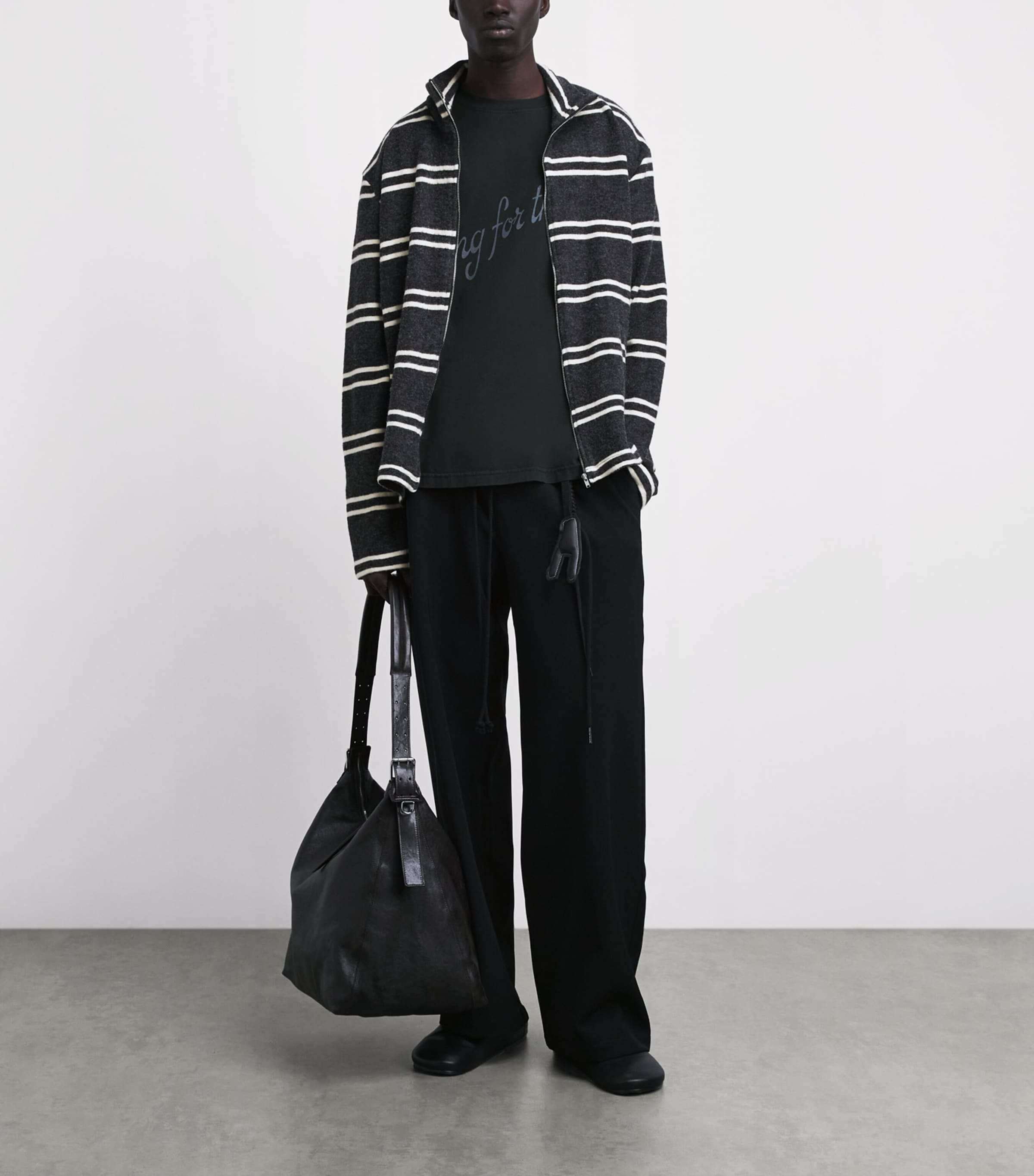 Song For The Mute Mens Cotton Logo T-Shirt Overdye Smoke Image 2