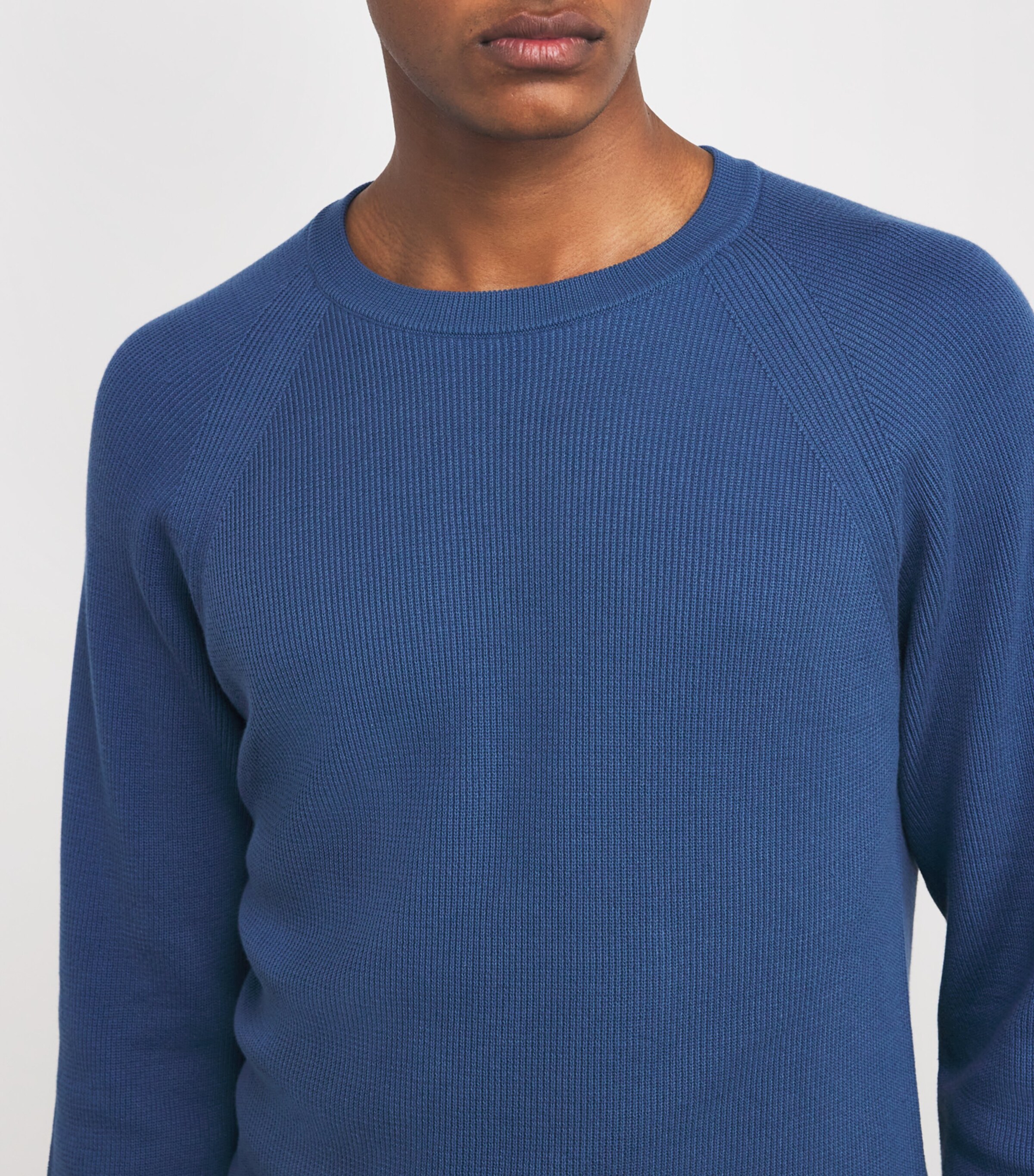 Cotton Ribbed Sweater DENIM U0499 Image 6