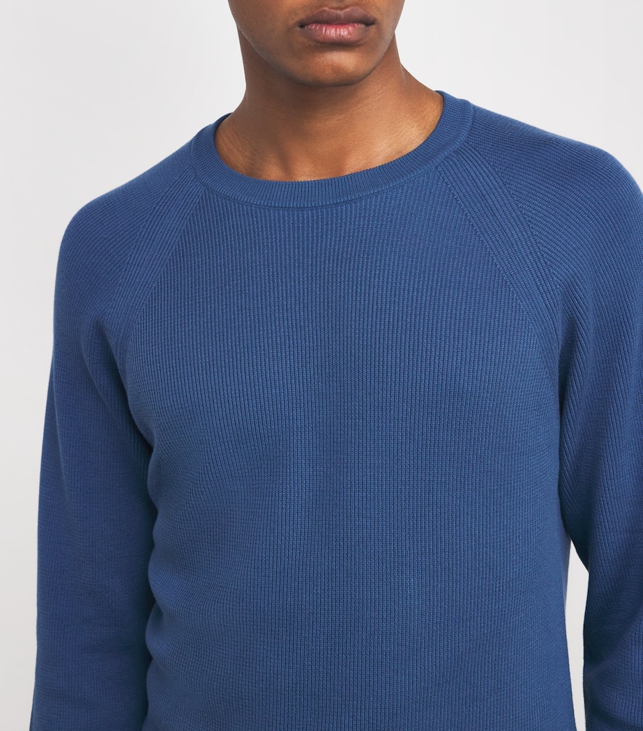 Cotton Ribbed Sweater DENIM U0499 Image 6