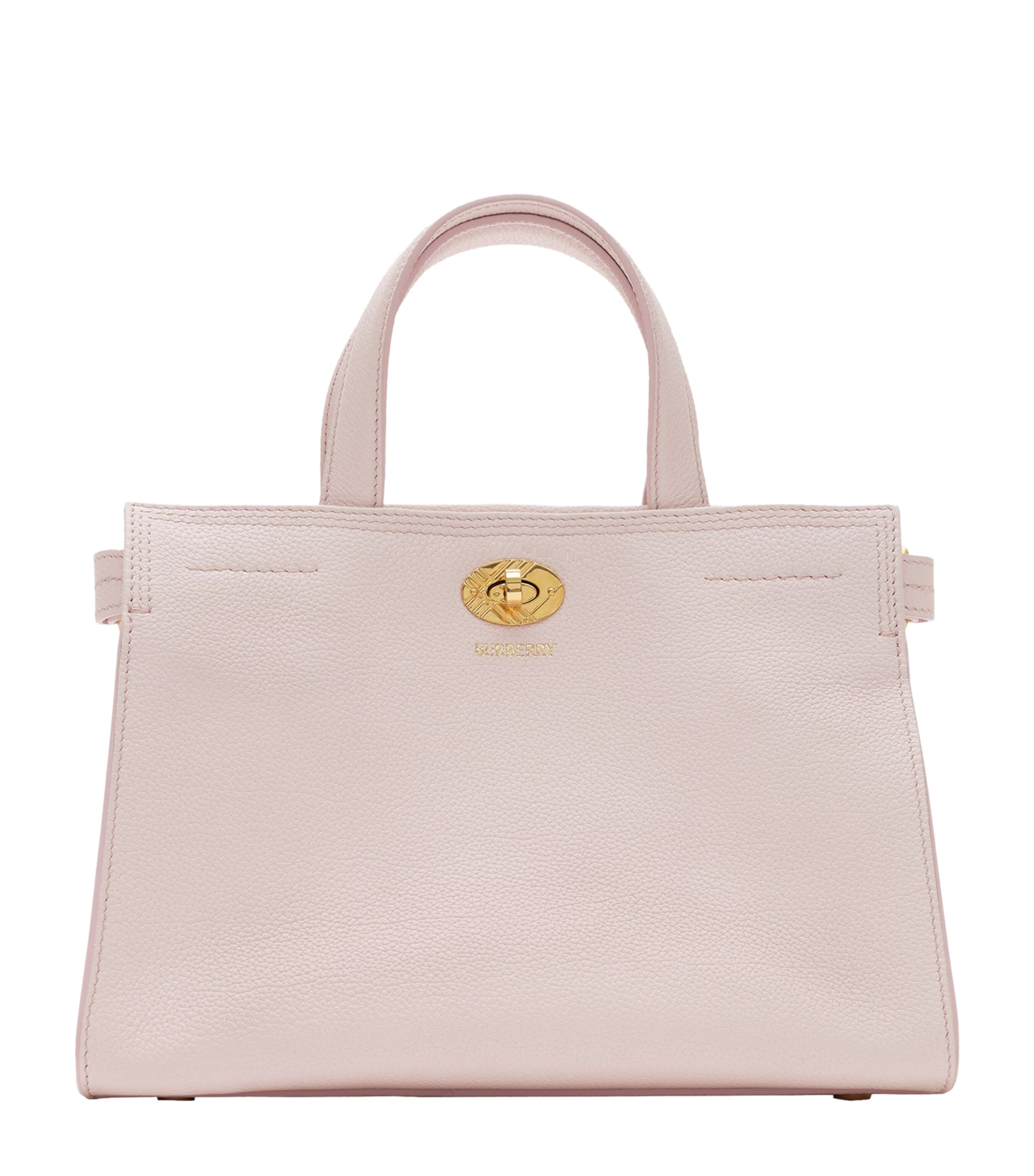 Burberry Womens Mini Calfskin Cotswolds Tote Bag Cameo Pink Image 1